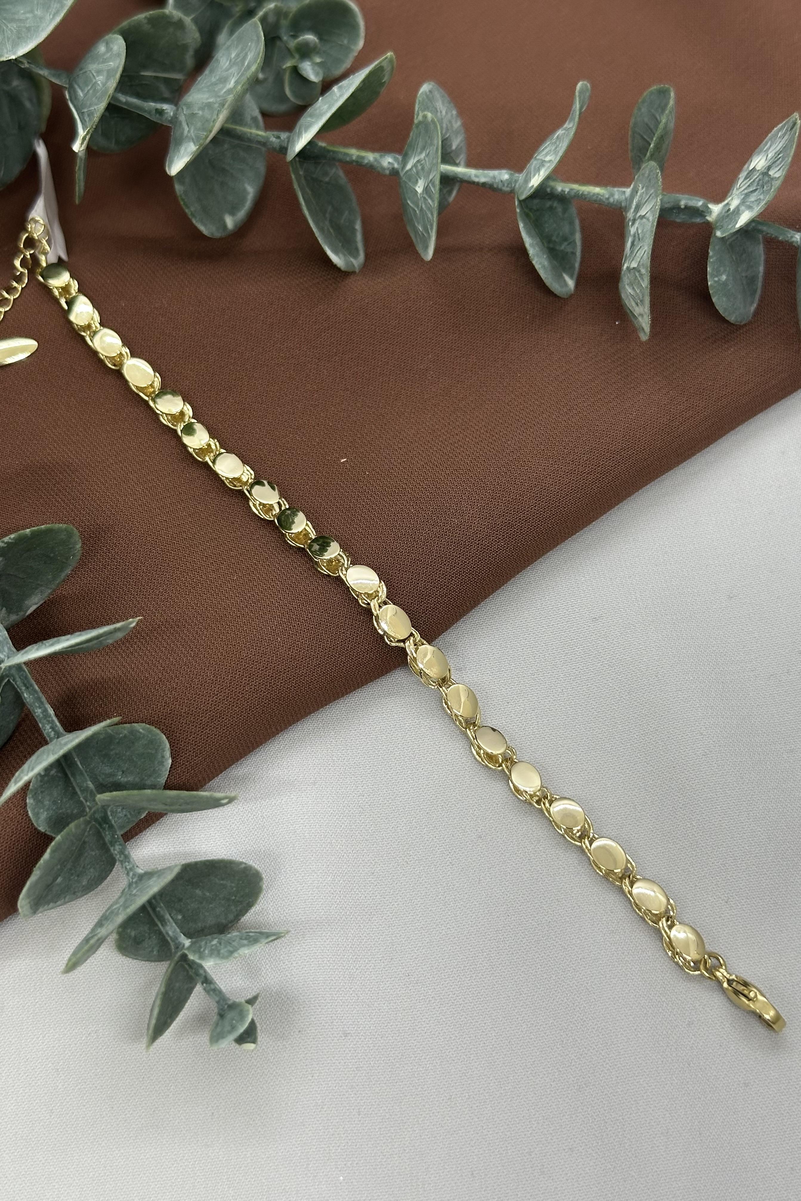 Arpa Zincir Gold Vıp Bileklik