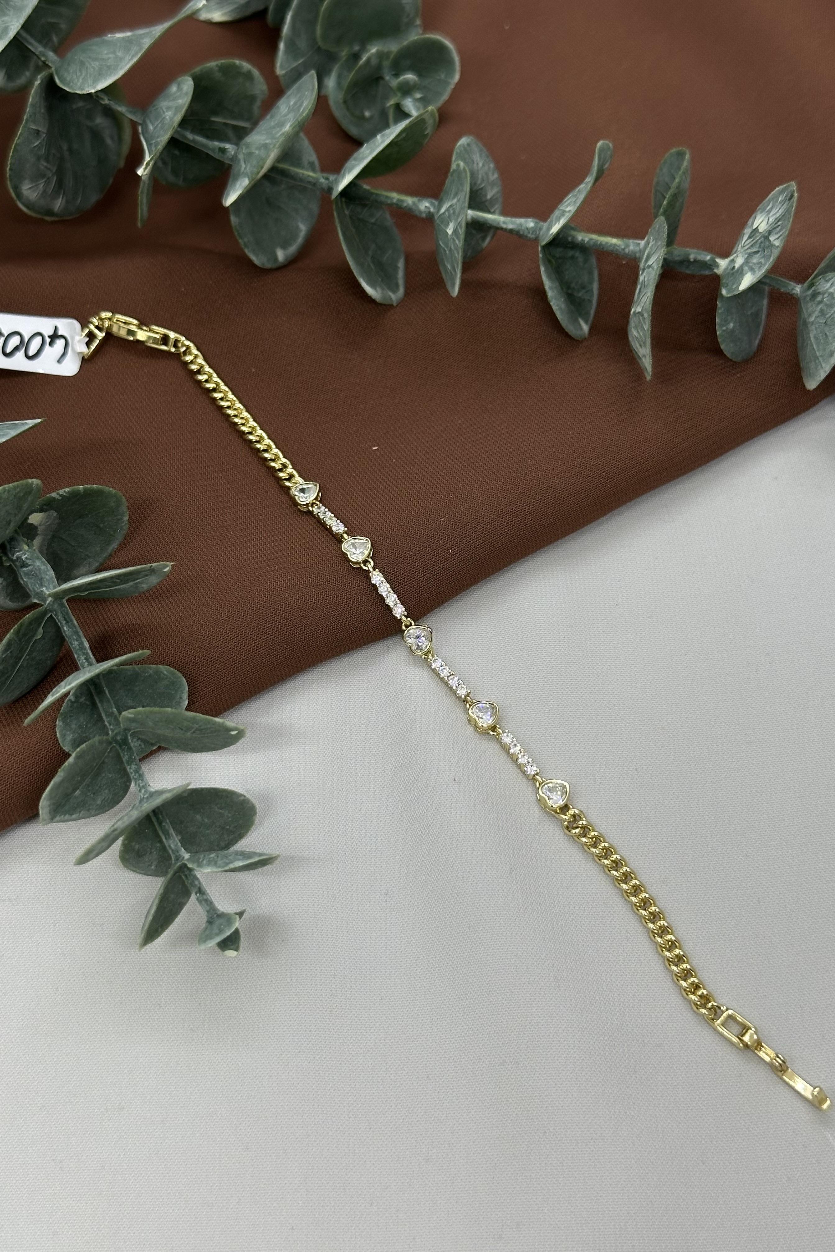 Kalpli Halka Model Gold Vıp Bileklik