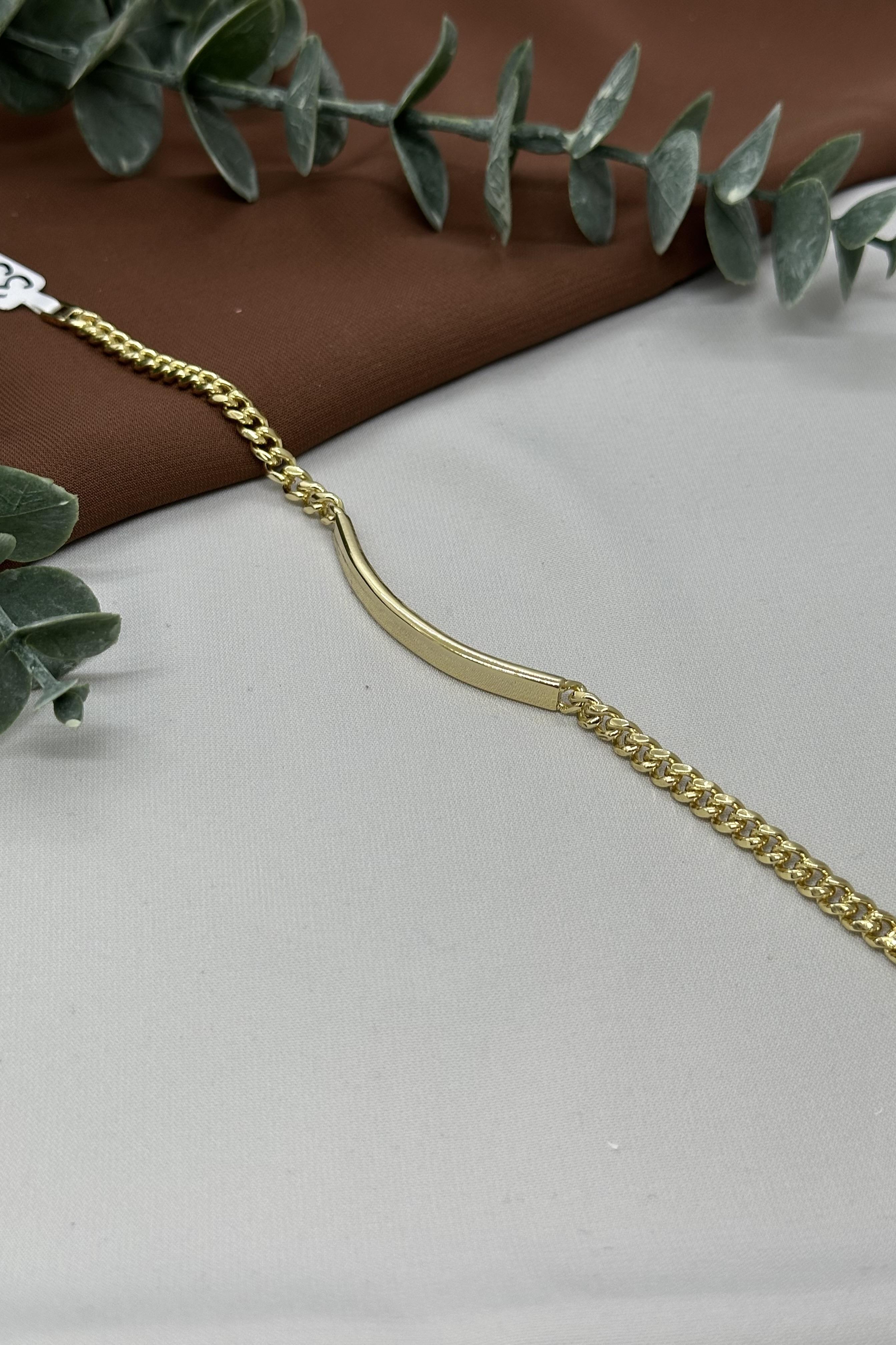 Halka İsim Yazdırılabilir Gold Vıp Bileklik