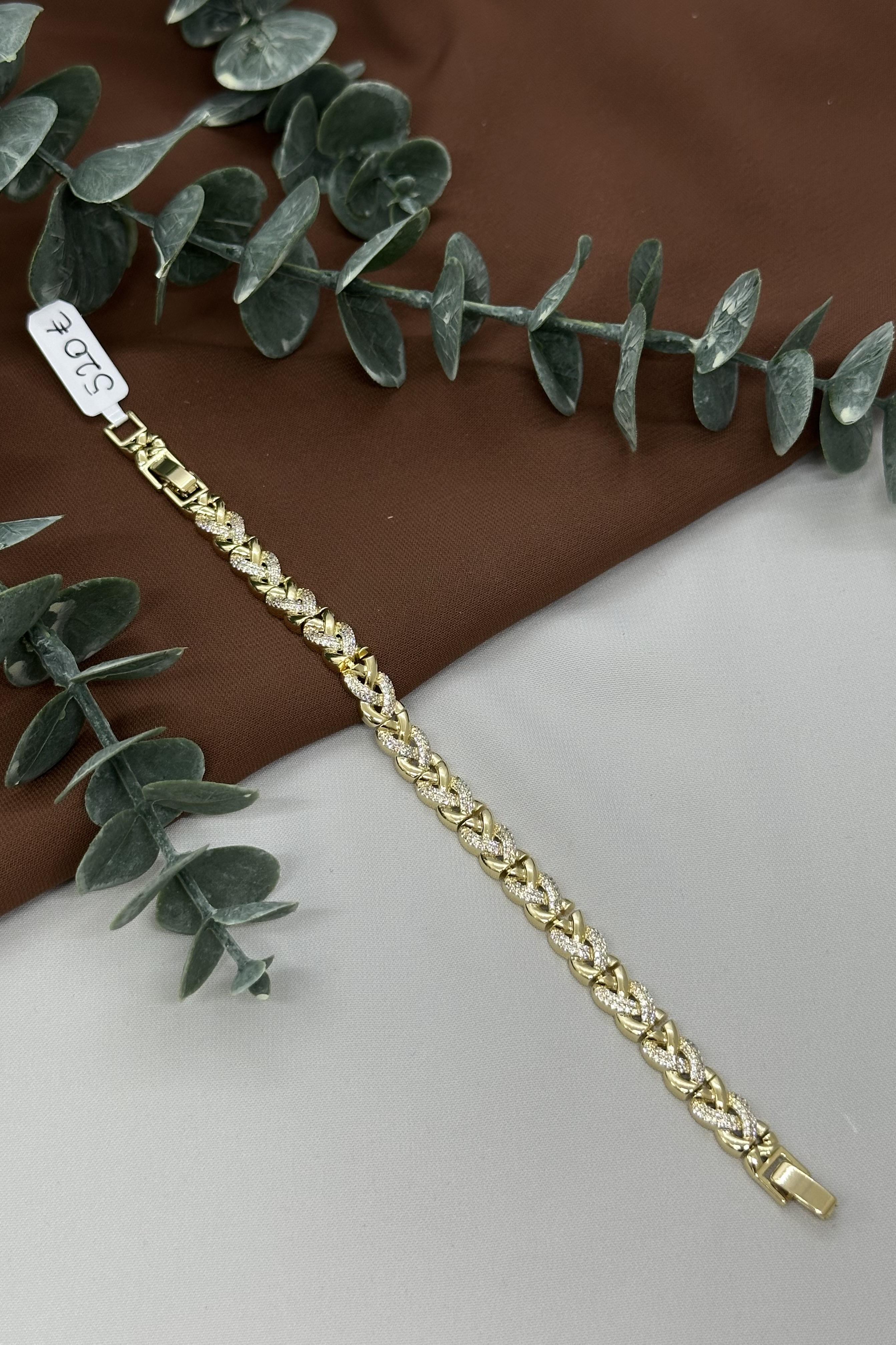 Örgü Model Gold Vıp Bileklik