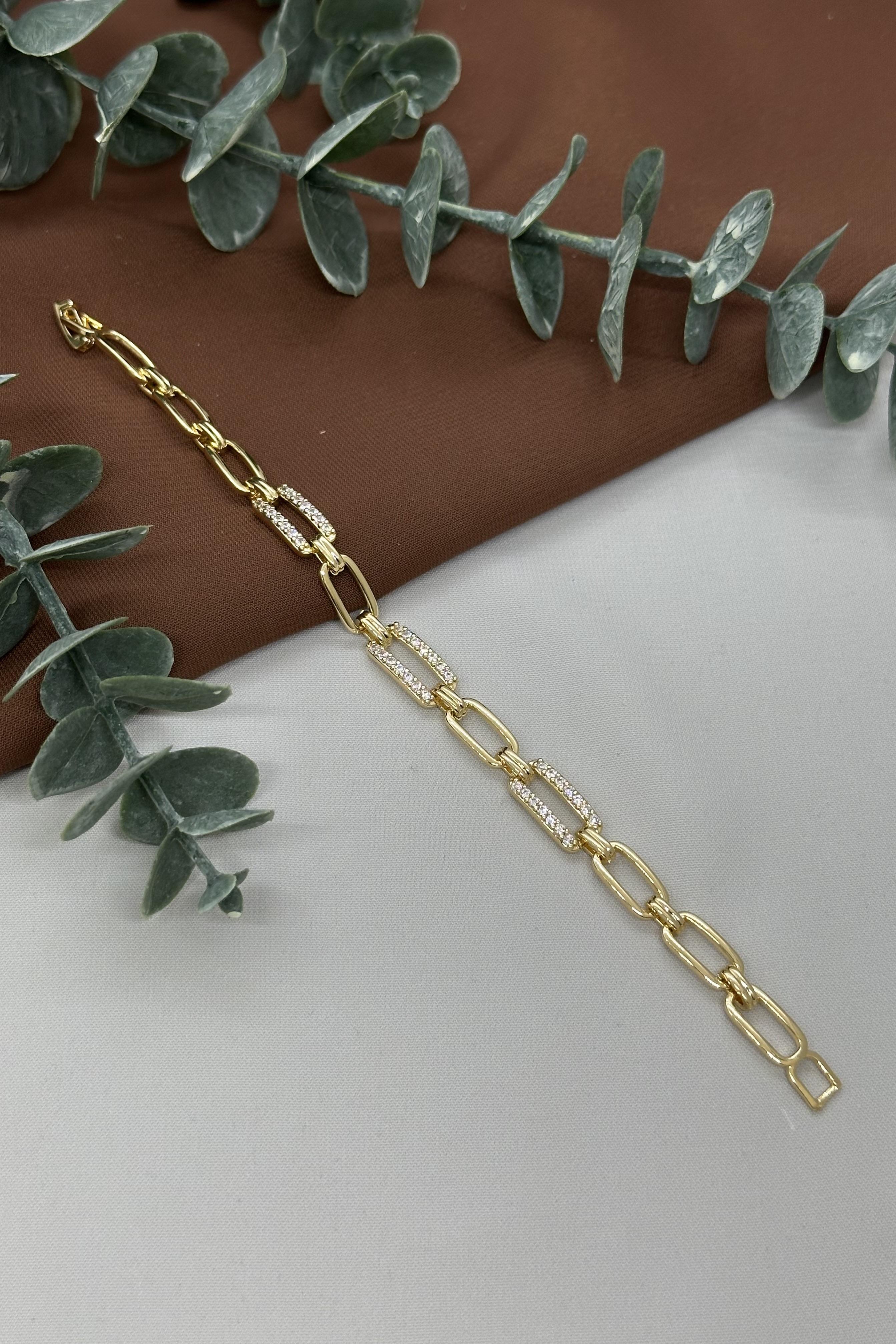 Uzun Halka Gold Vıp Bileklik