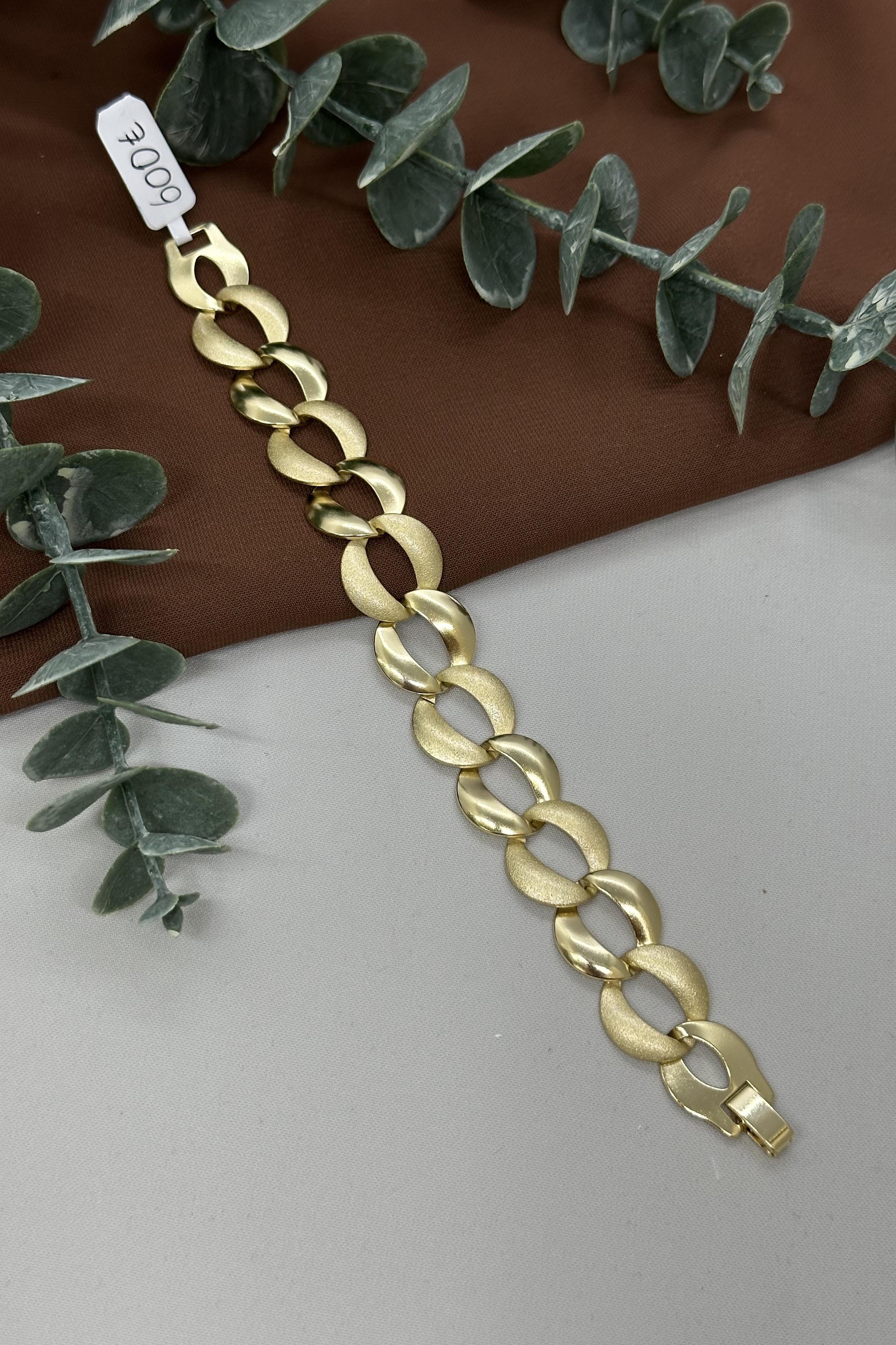 Halka Model Gold Vıp Bileklik