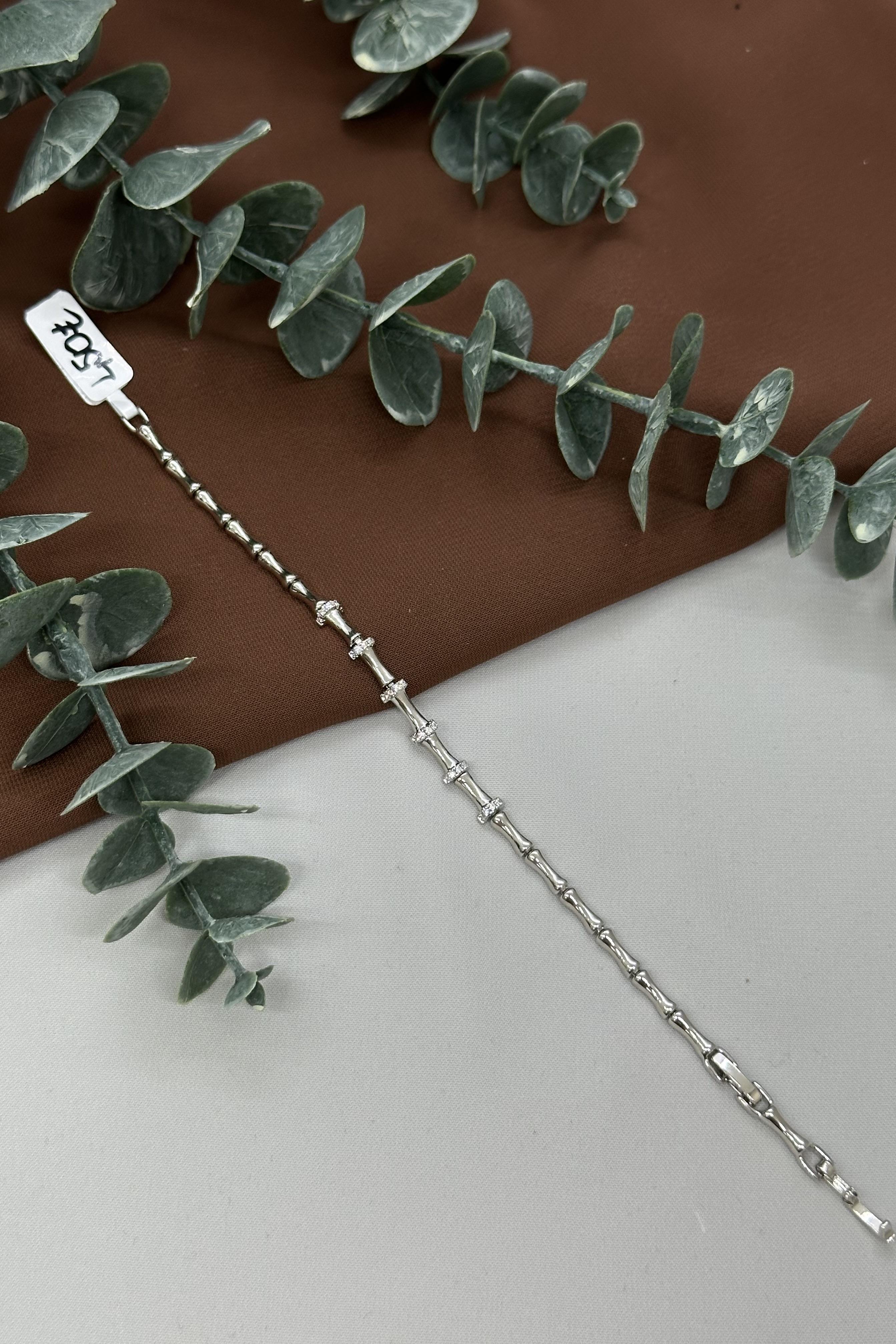 Kemik Model Sılver Vıp Bileklik