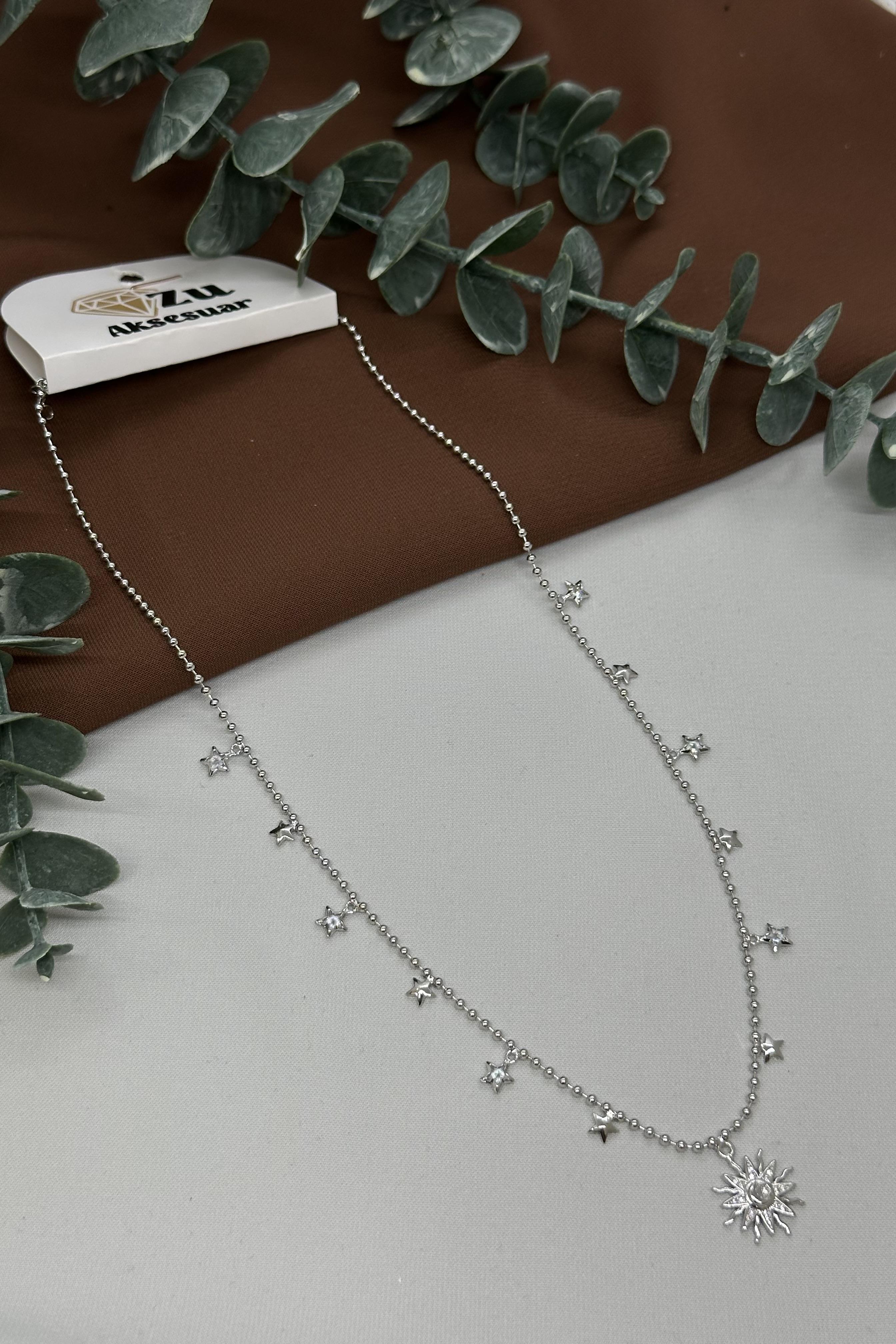 Güneş Model Sılver Vıp Kolye