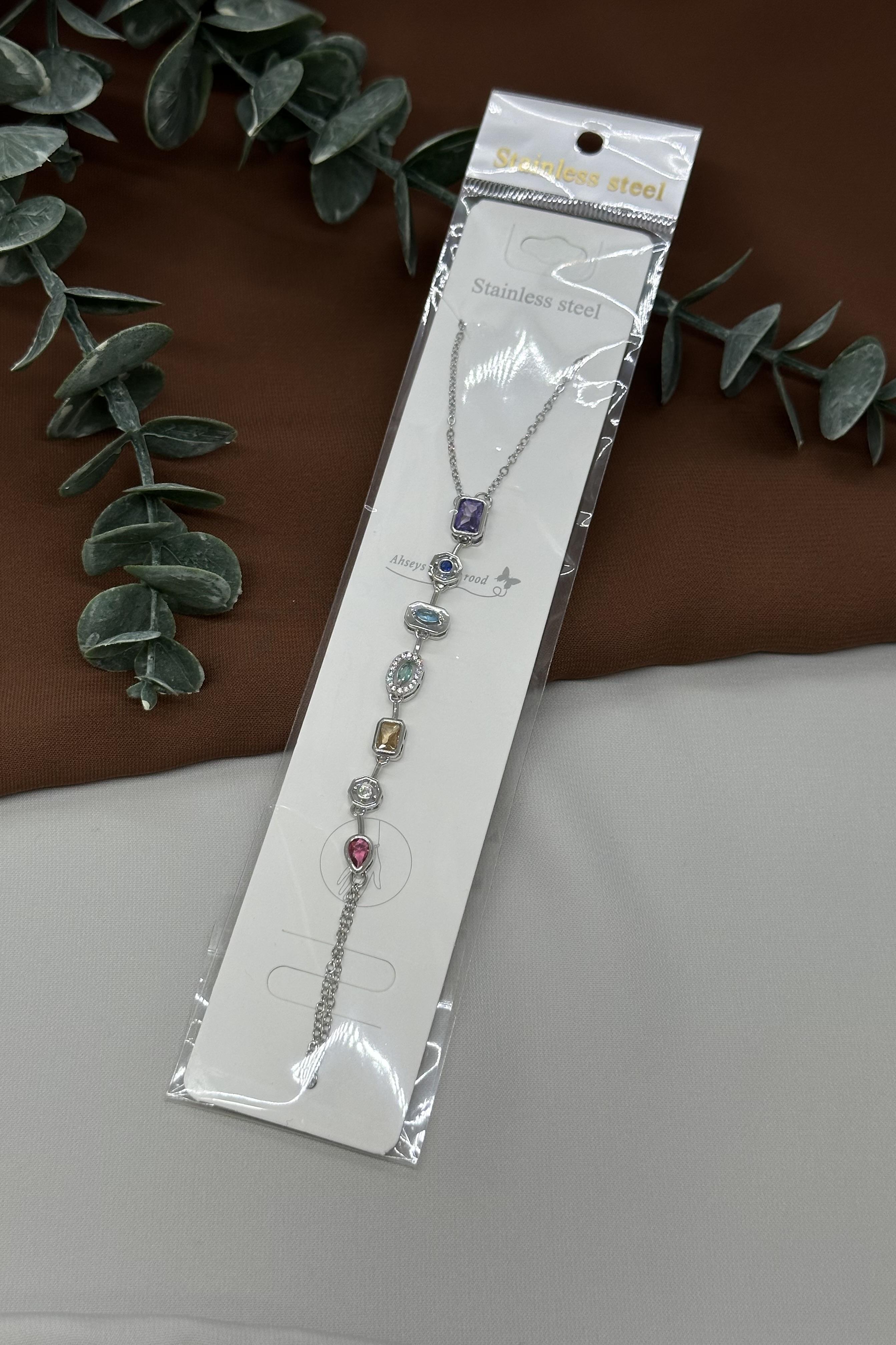 Renkli Taşlı Sılver Şahmeran