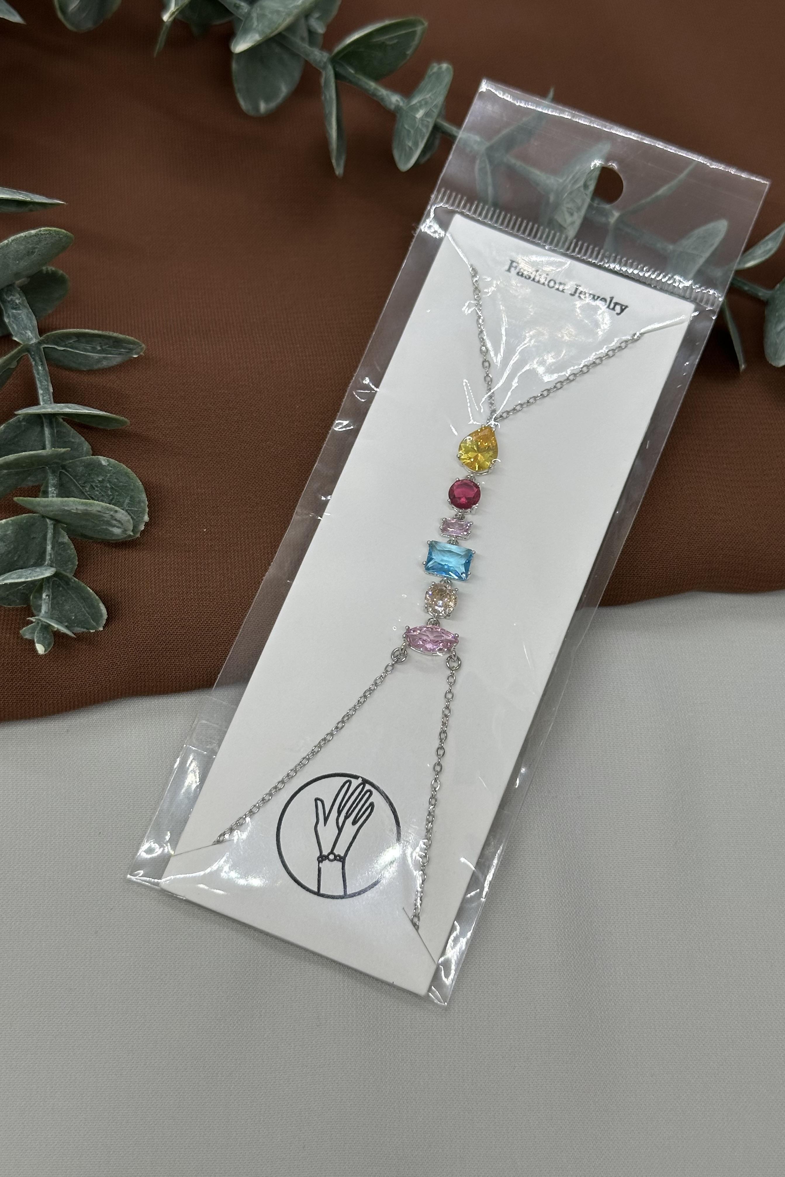 Renkli Taşlı sılver Şahmeran