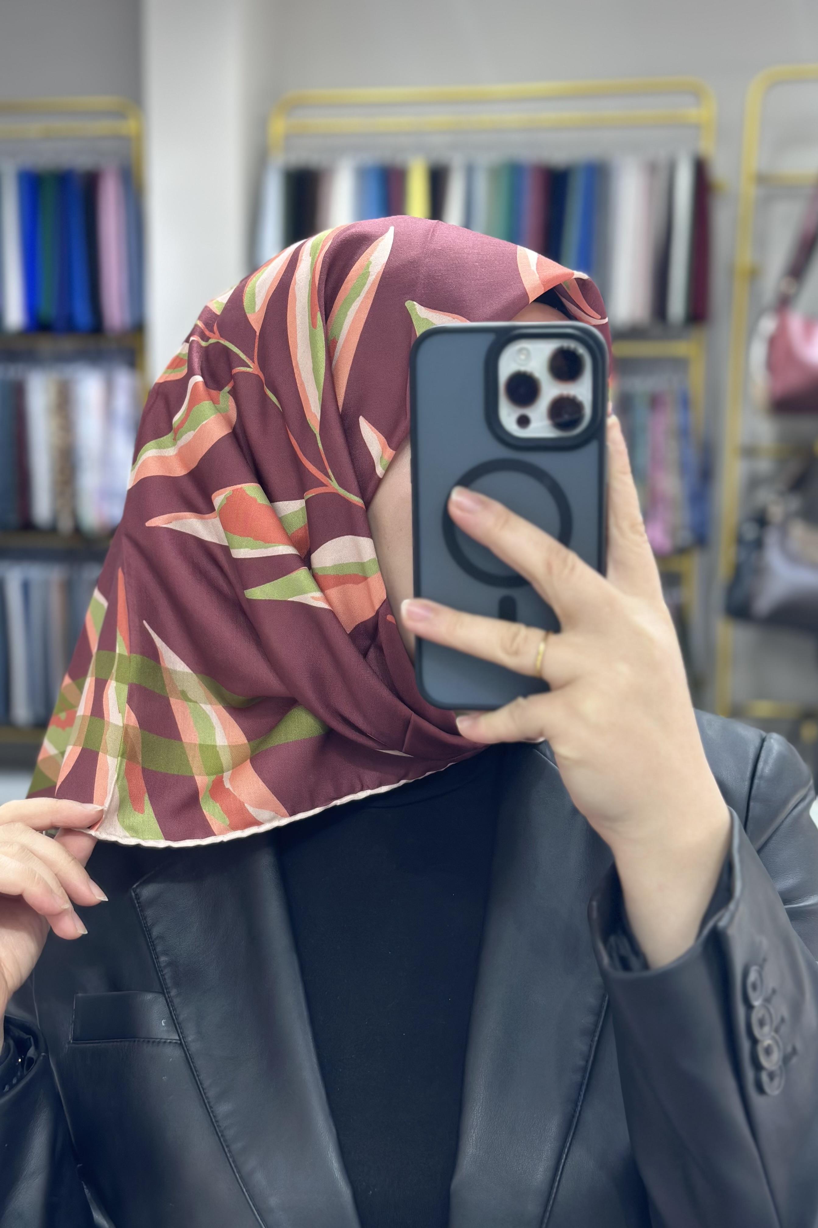 İpekhan Bordo Soft Eşarp