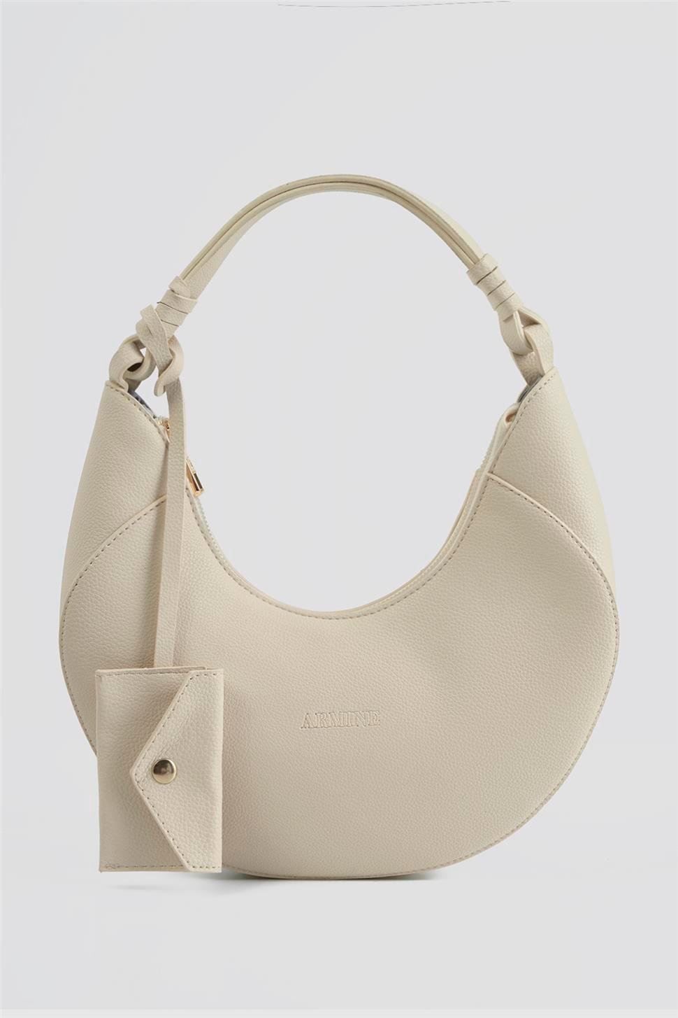 Armine Pia Deri Çanta Krem