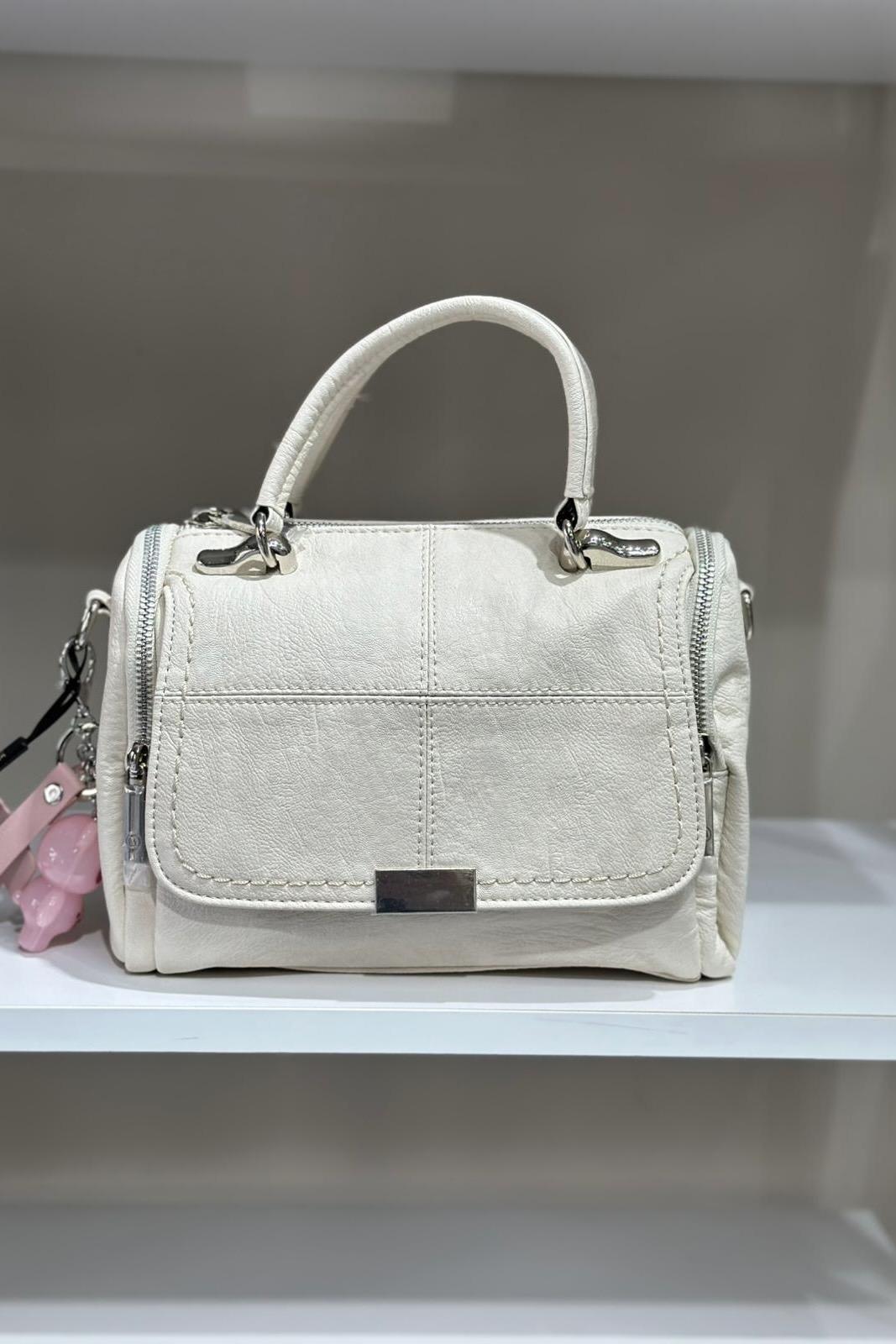 Krem A++ Kalite El-Omuz Çantası