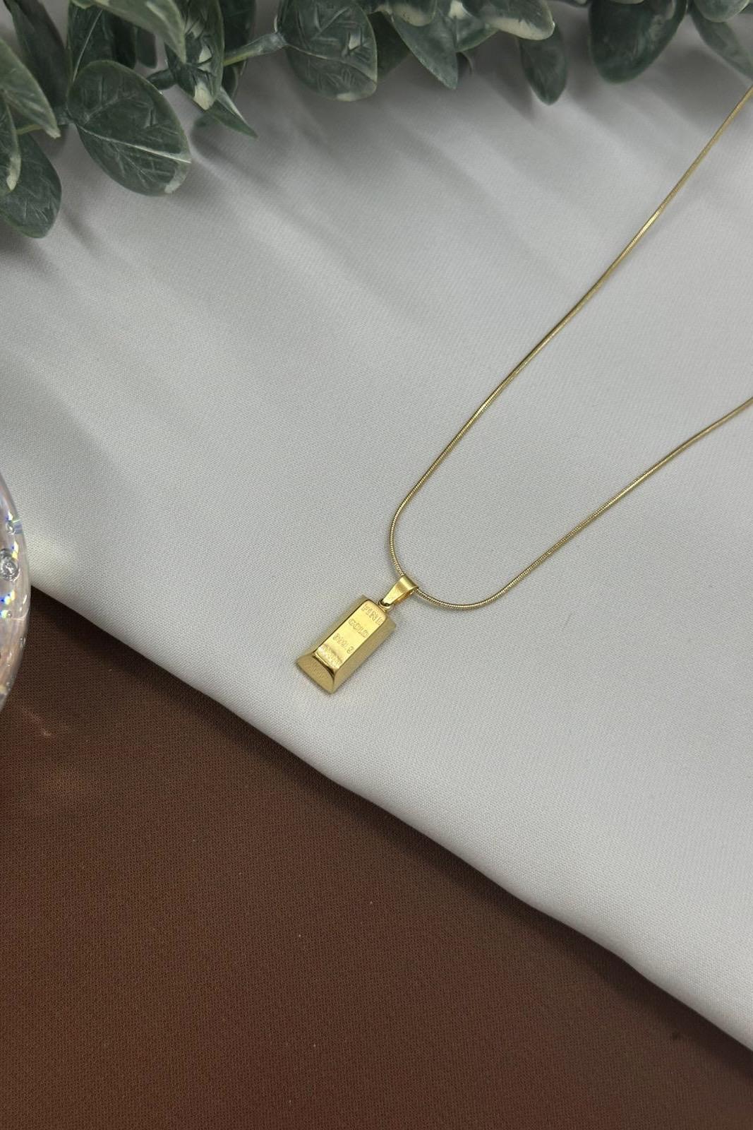 Külçe Model Gold Kolye