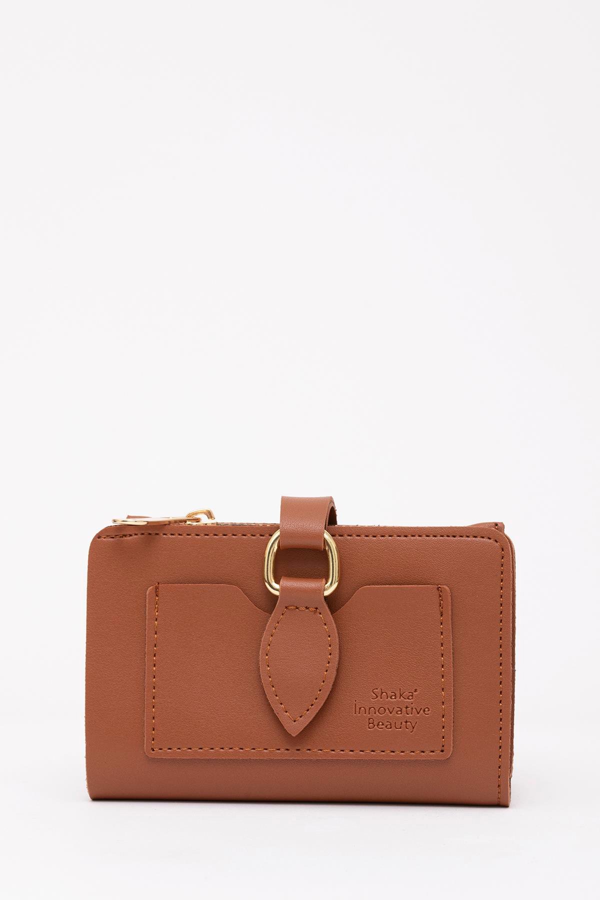 Taba Damla Tokalı Çıtçıtlı Ön Cepli Bozuk Ve Kağıt Para Bölmeli Kartlıklı Şık Cüzdan