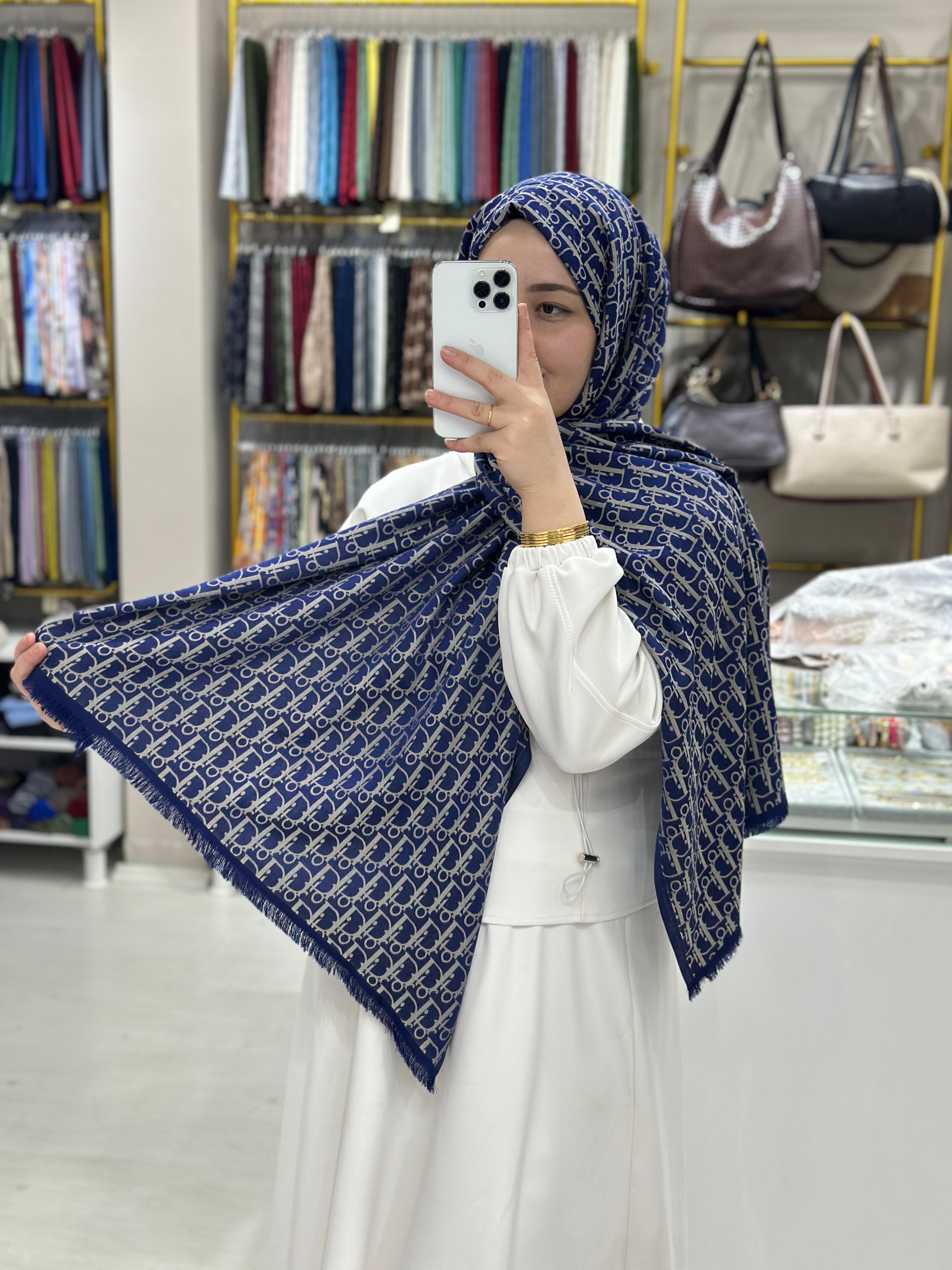 D*or Saks-Vizon Çift Taraflı İpek Kaşmir Şal