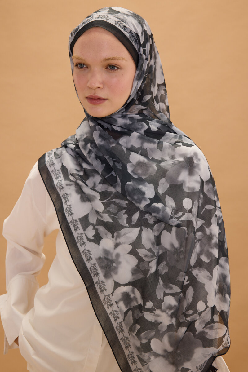 Tokyo Rami Şal - Siyah