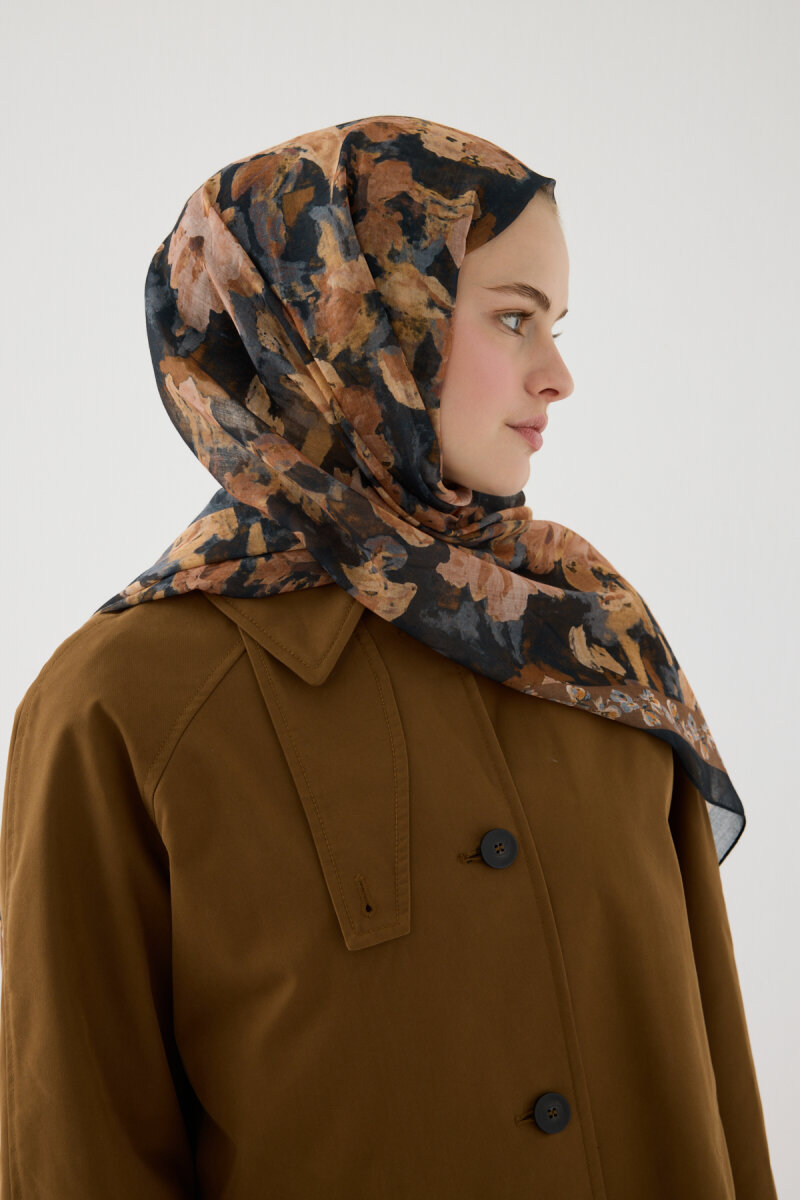 Petra Rami Şal - Siyah Bej