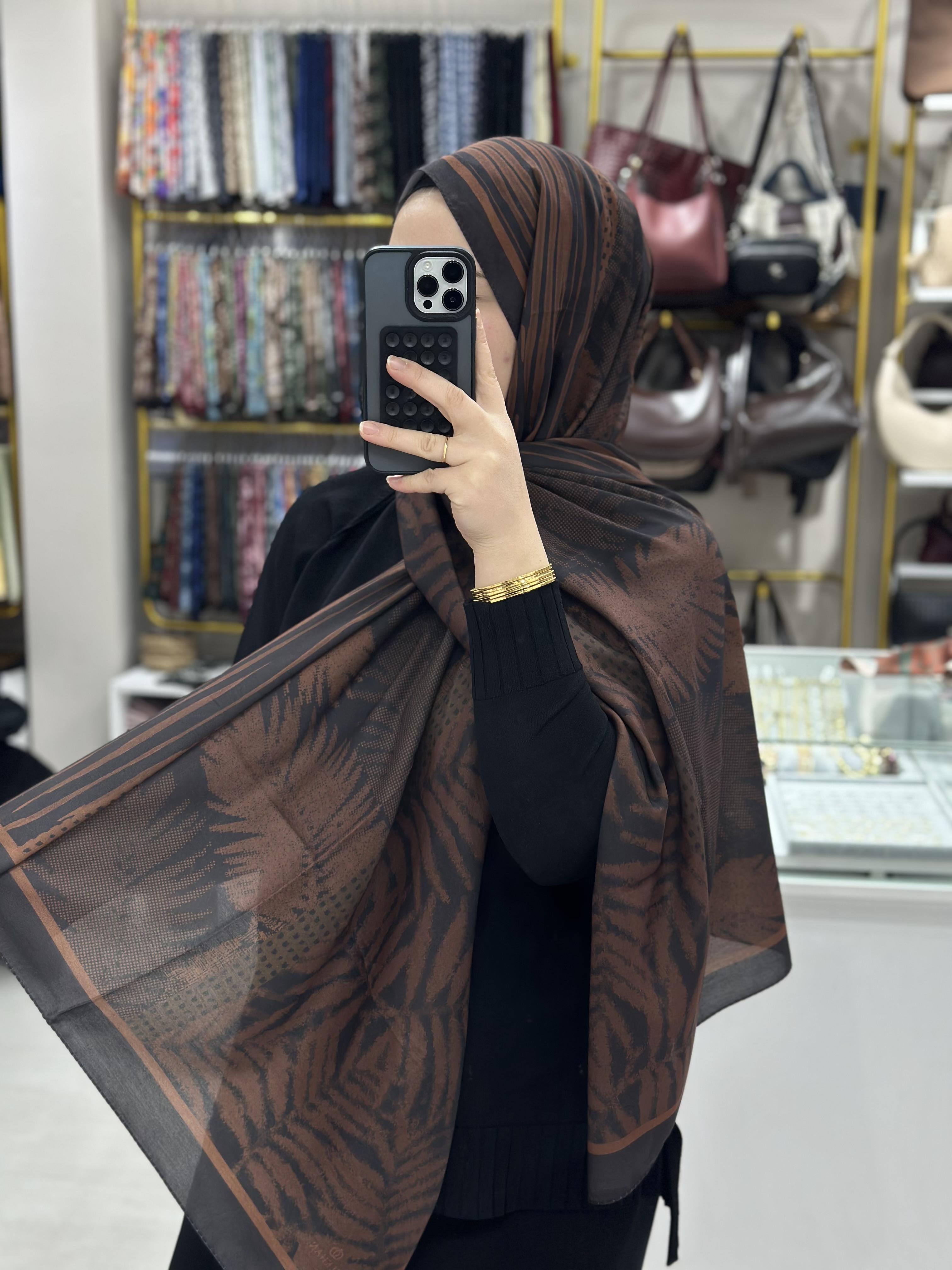 İpekhan Siyah-Kahve Soft Şal