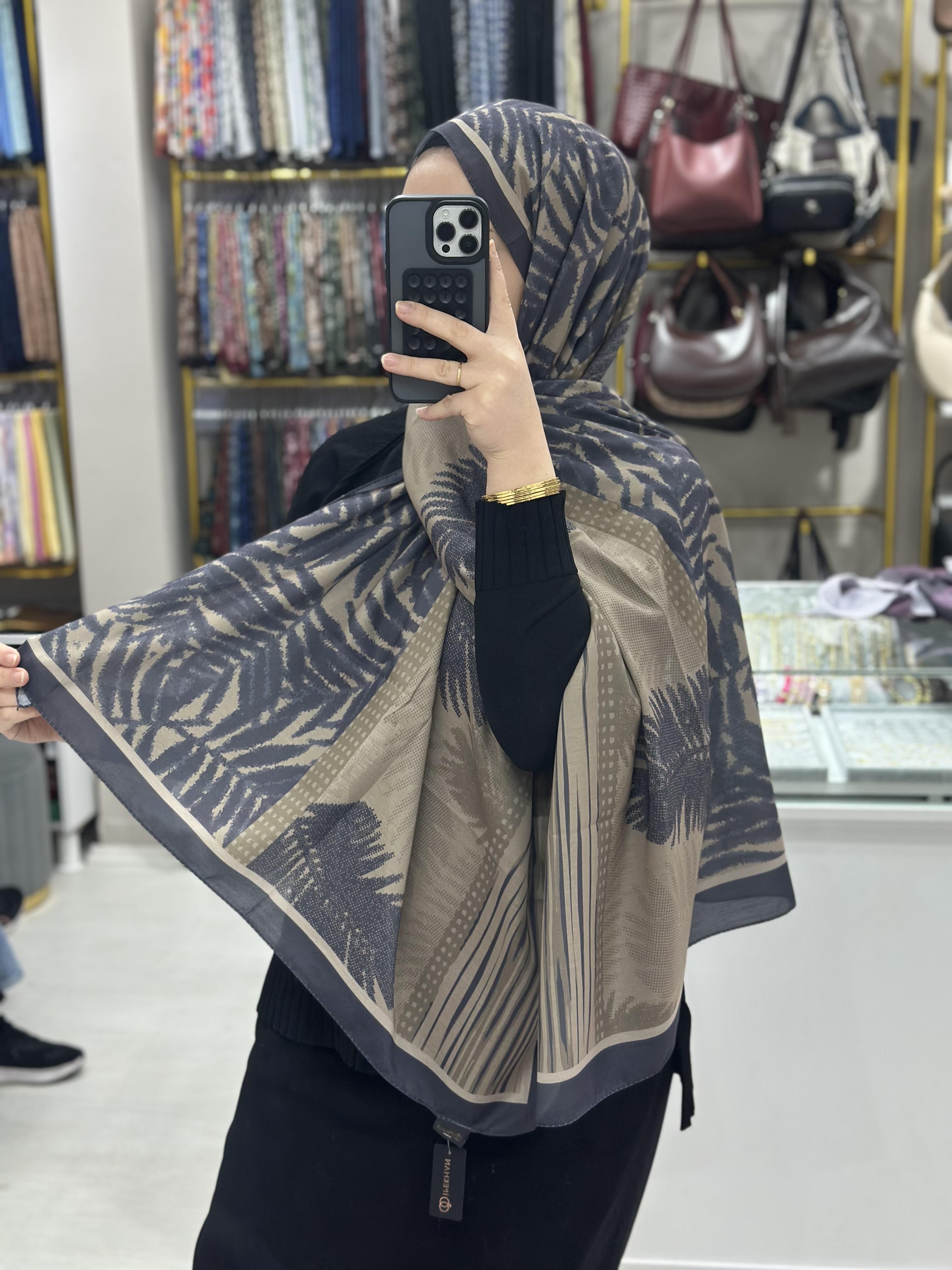 İpekhan Vizon-Lacivert Soft Şal