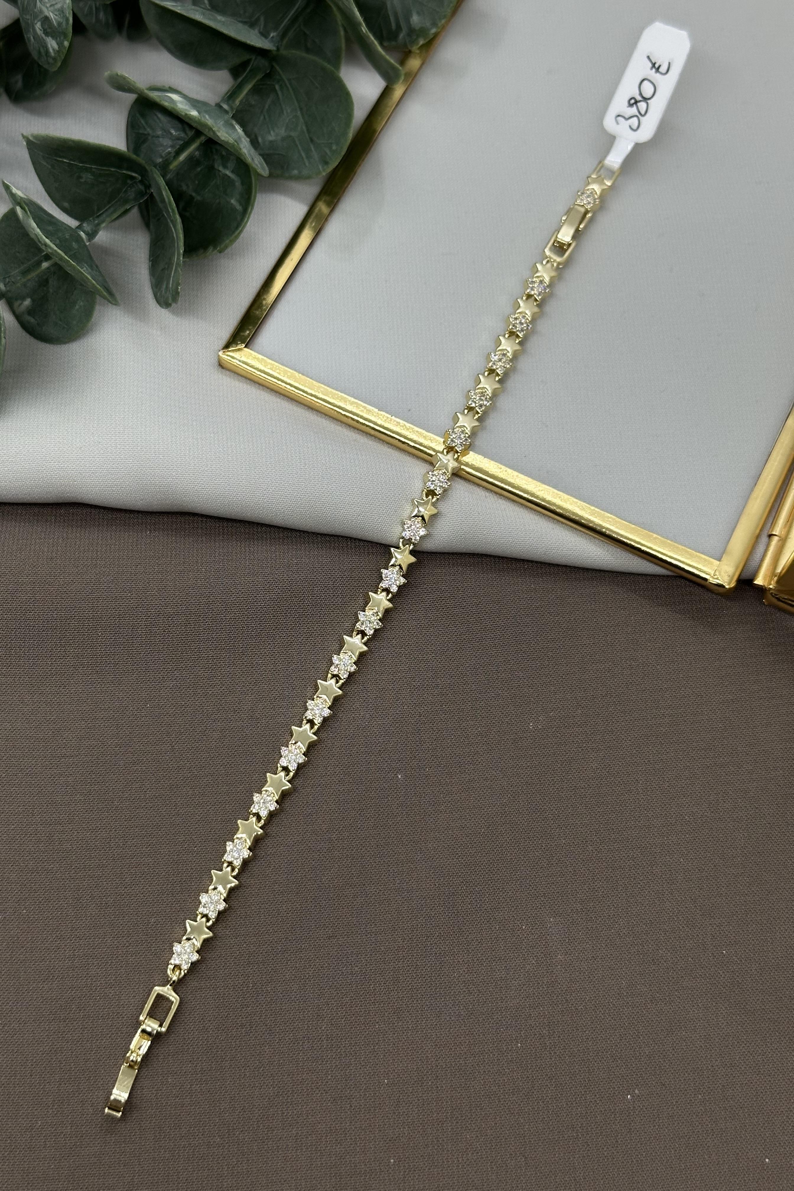 Yıldızlı Gold Vıp Bileklik