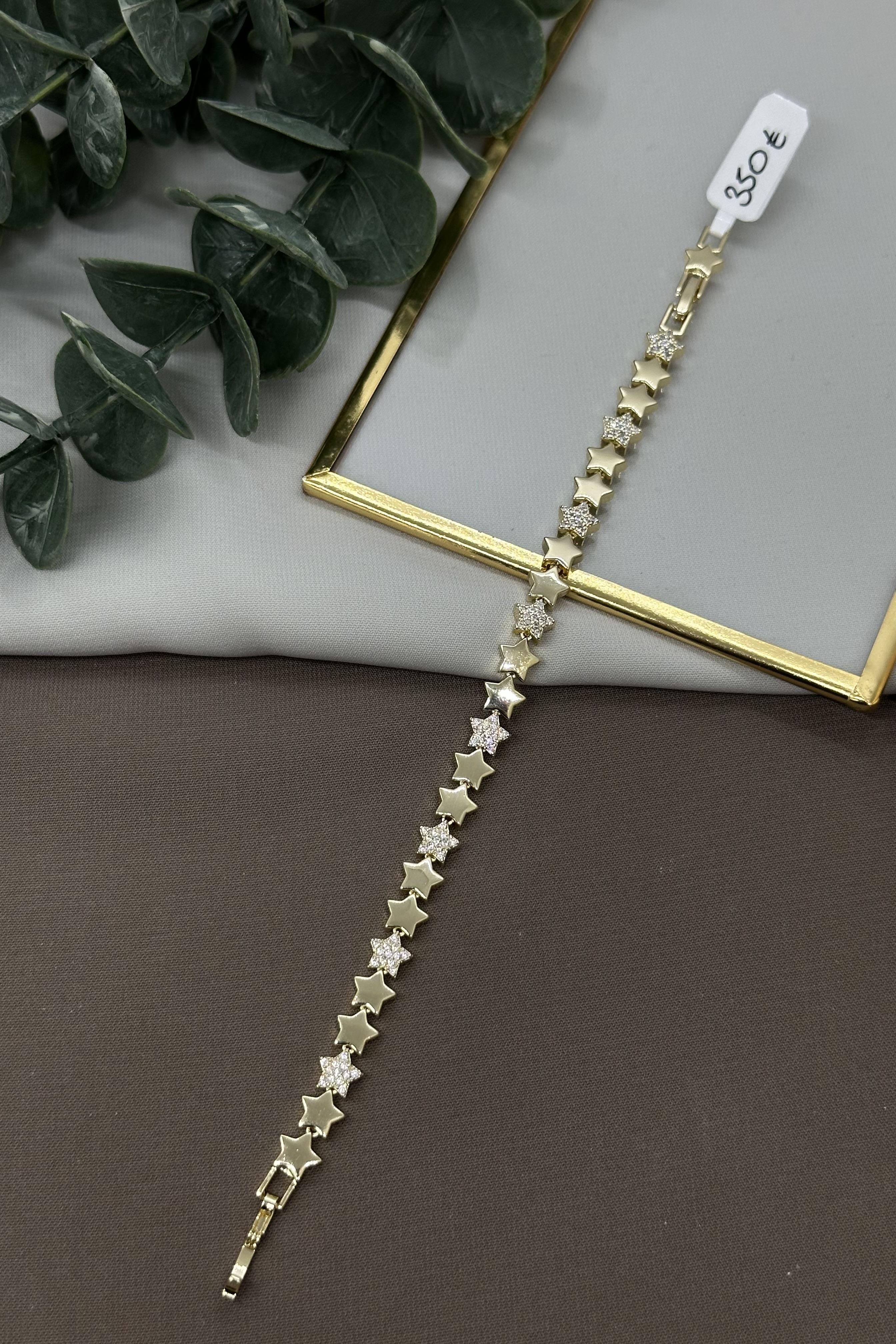 Yıldızlı Gold Vıp Bileklik