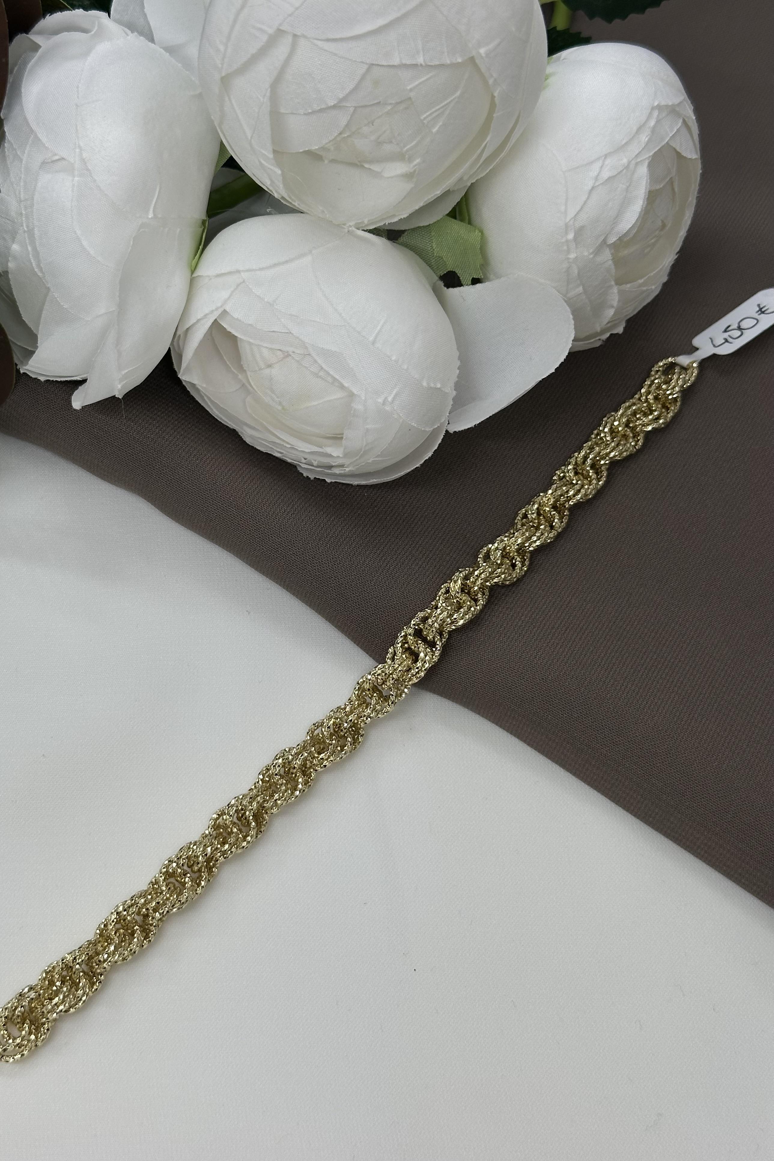 Halka Model Gold Vıp Bileklik