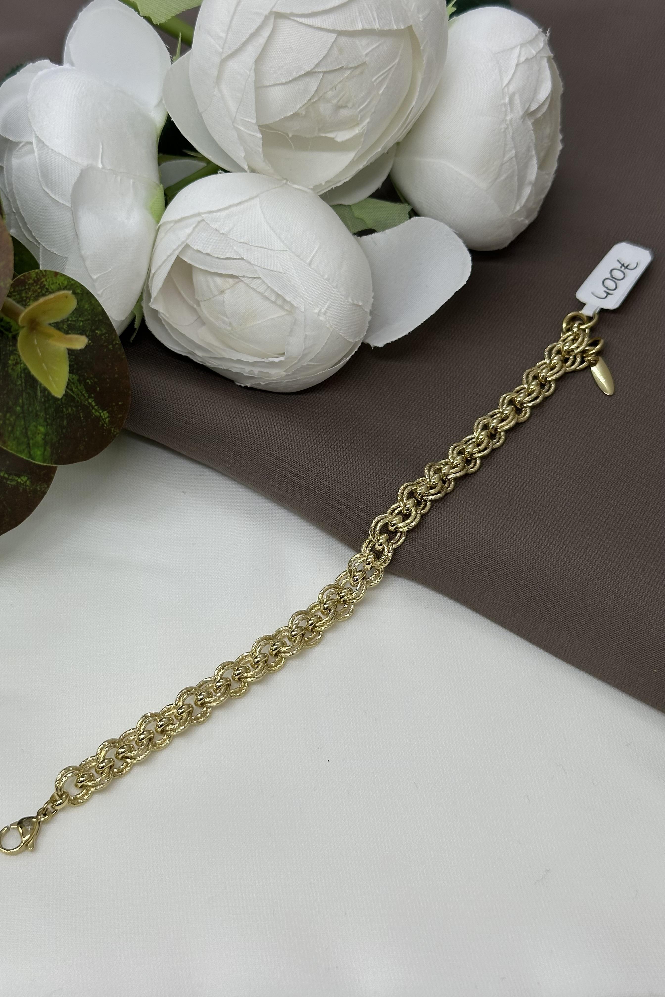 Halka Model Gold Vıp Bileklik