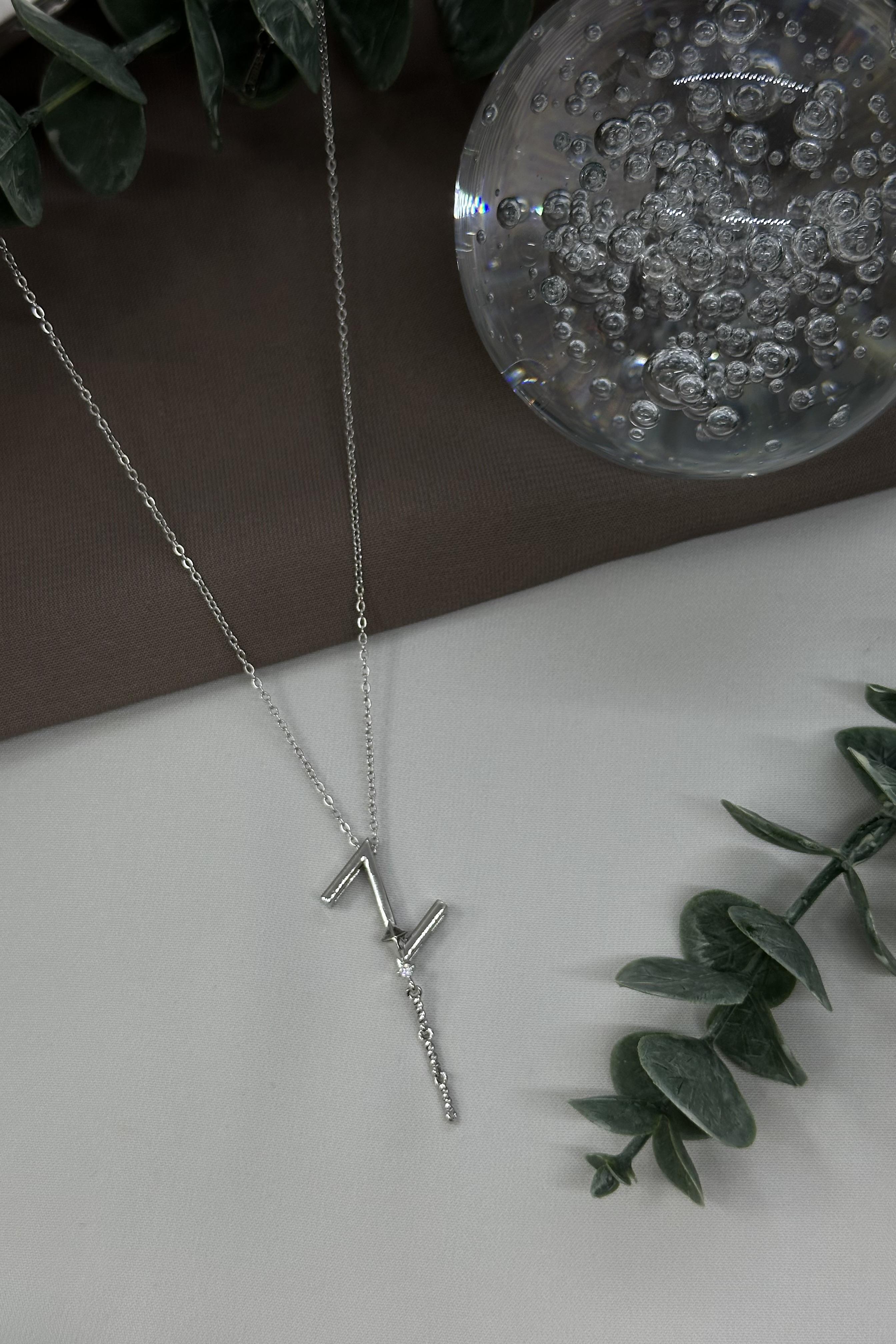 Z Harfi Sılver Çelik Kolye