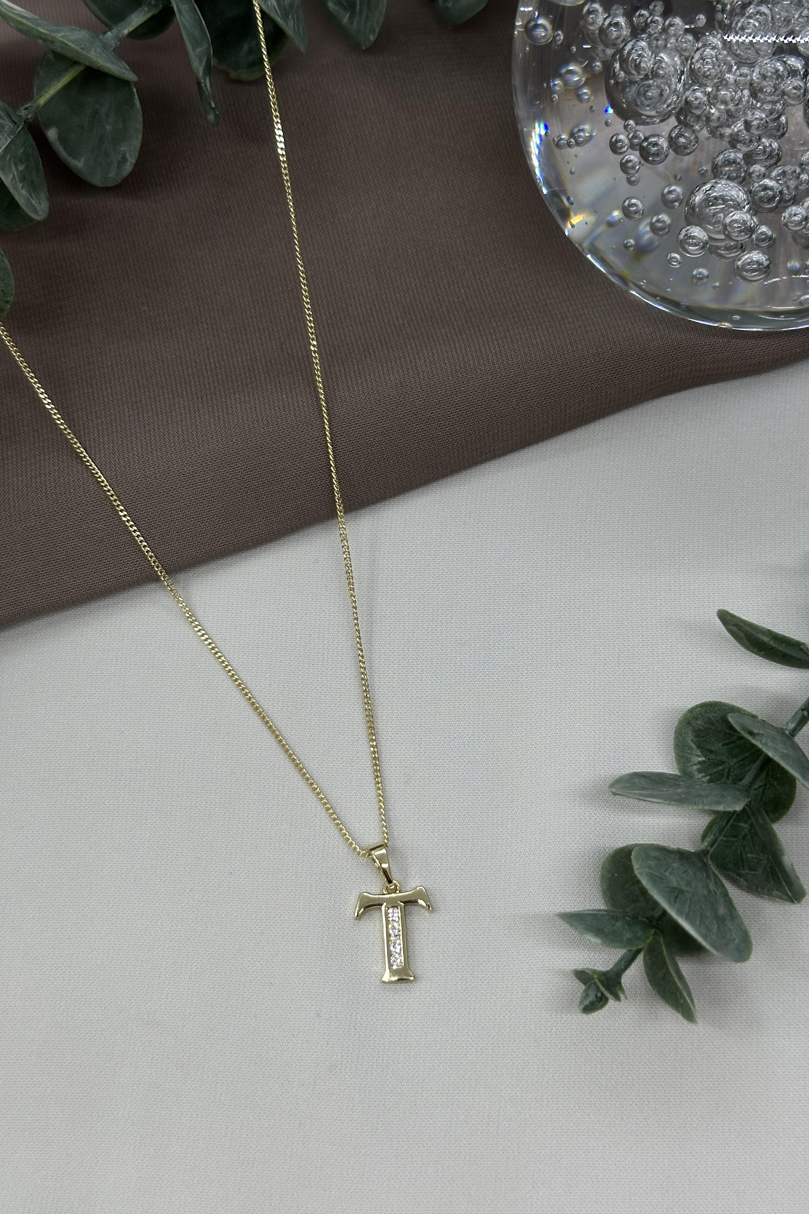 T Harfi Gold Vıp Kolye