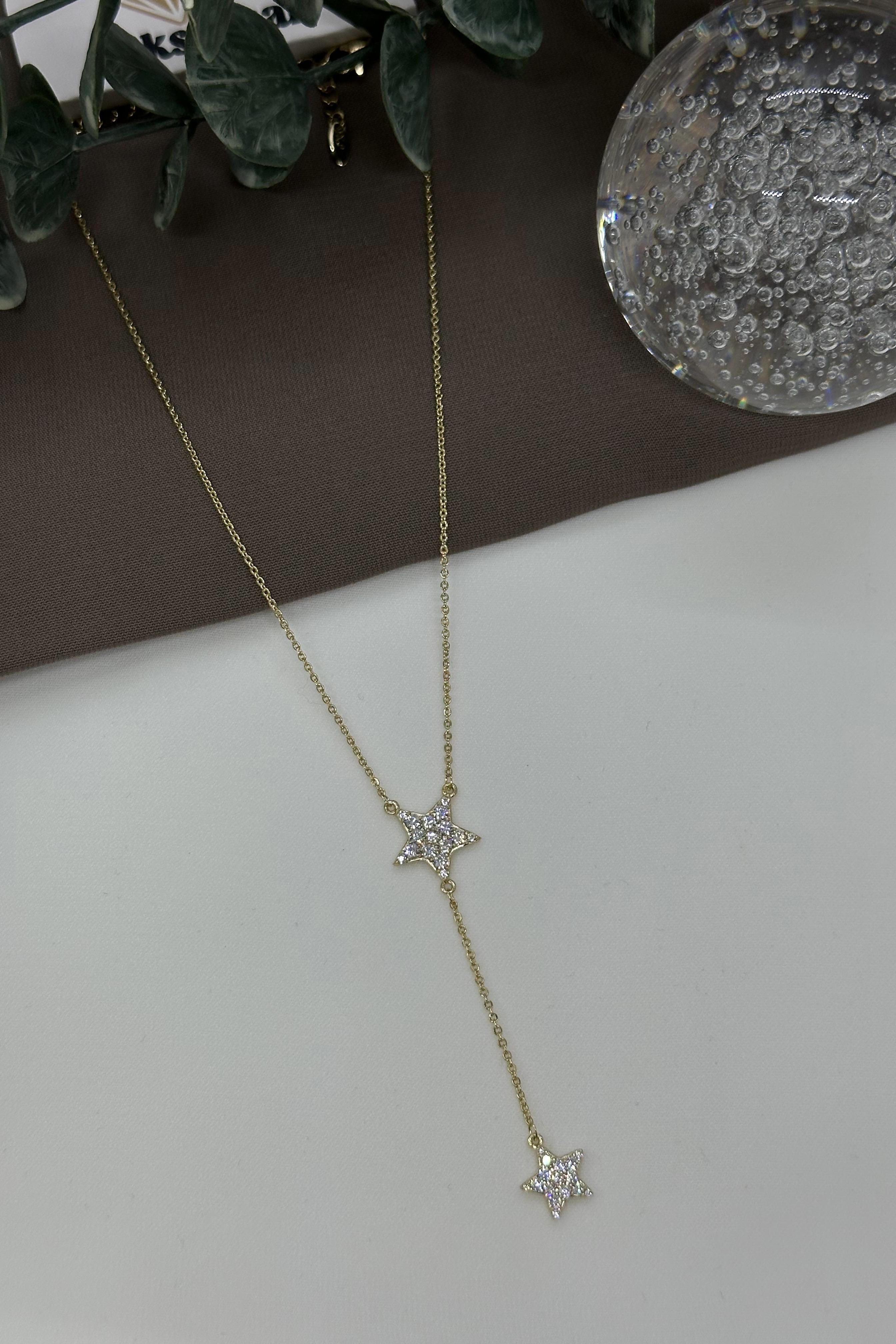 Yıldızlı Gold Vıp Kolye