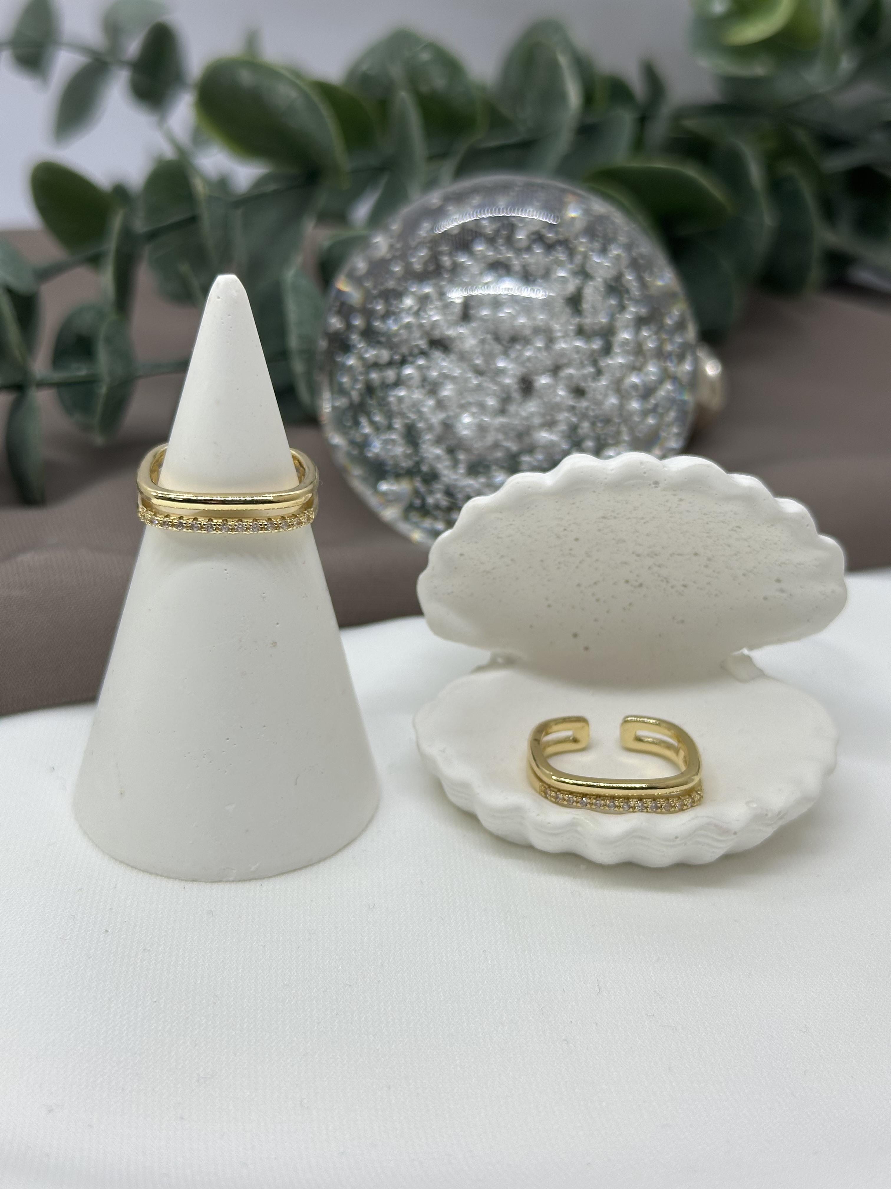 Taşlı Gold Vıp Yüzük