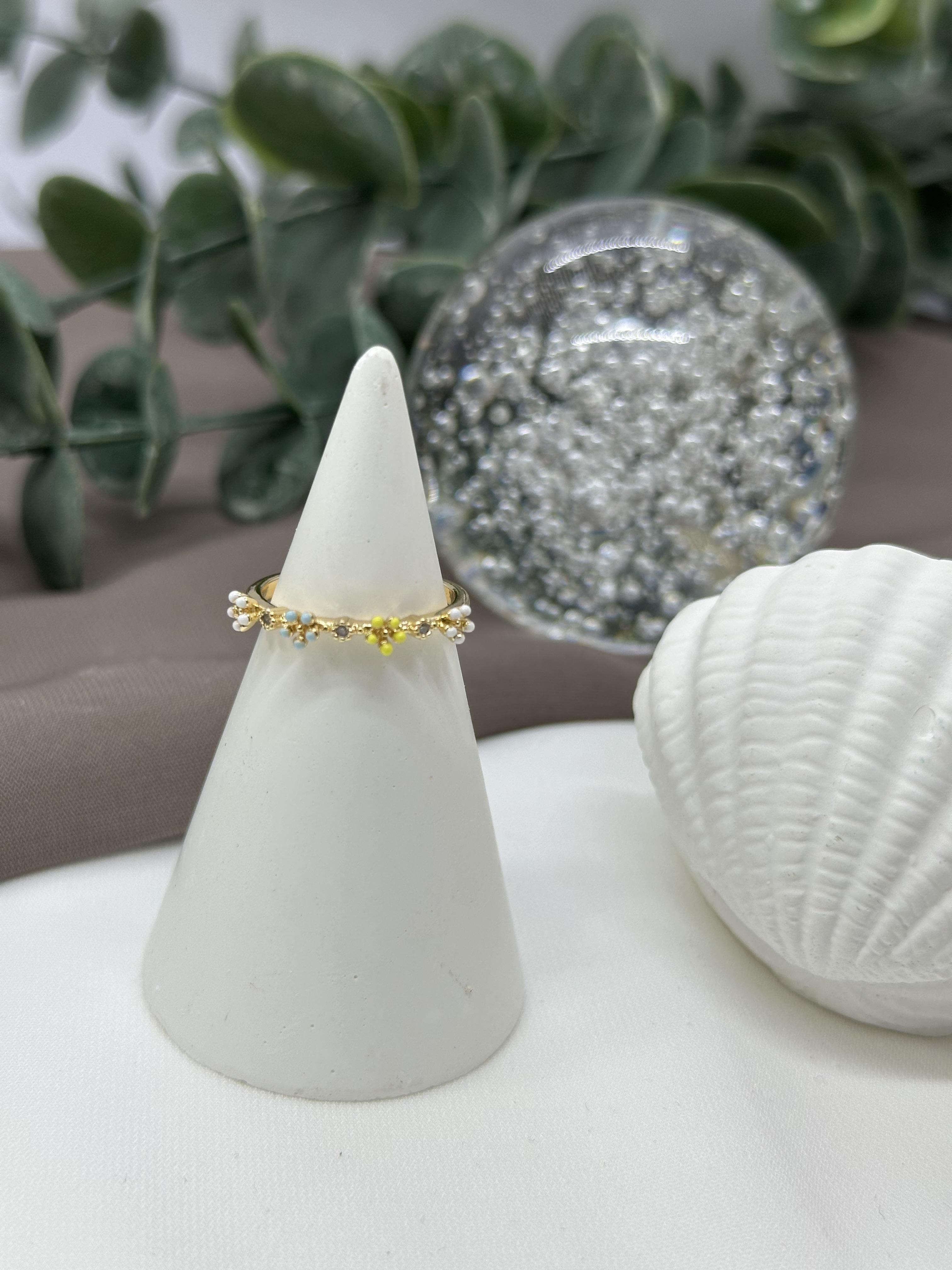 Çiçek Model Gold Vıp Yüzük