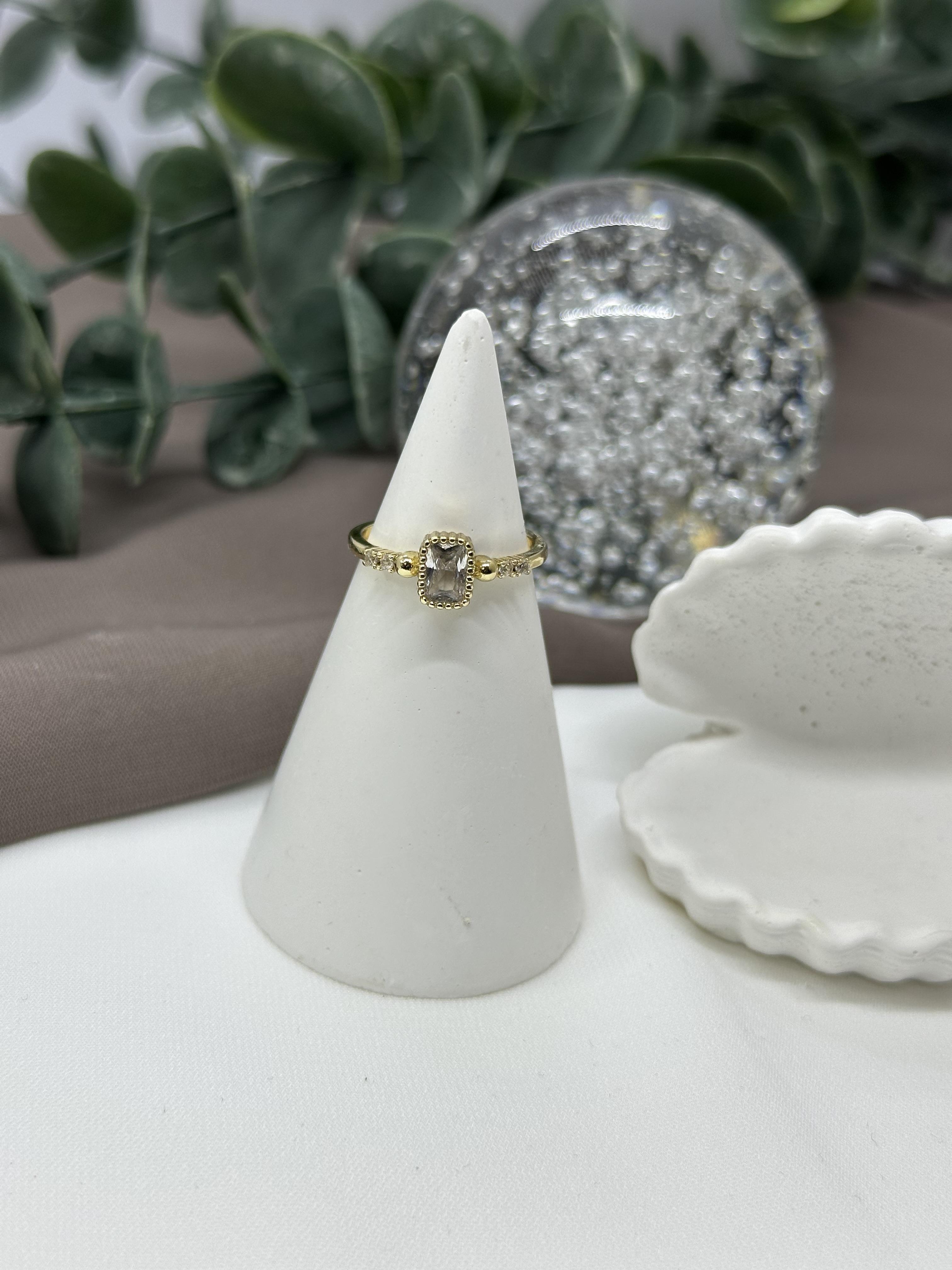 Baget Taşlı Gold Vıp Yüzük