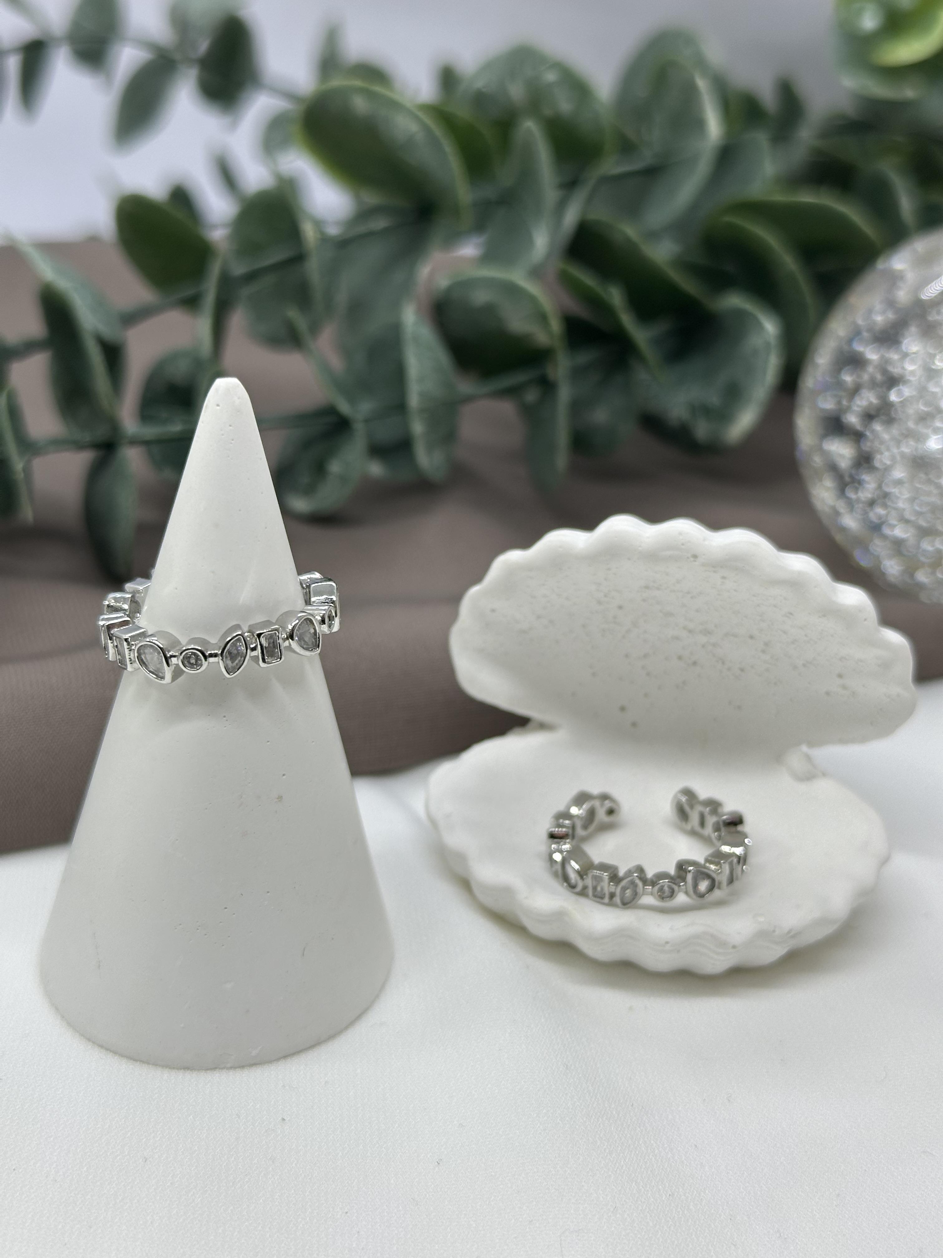 Element Taşlı Sılver Vıp Yüzük