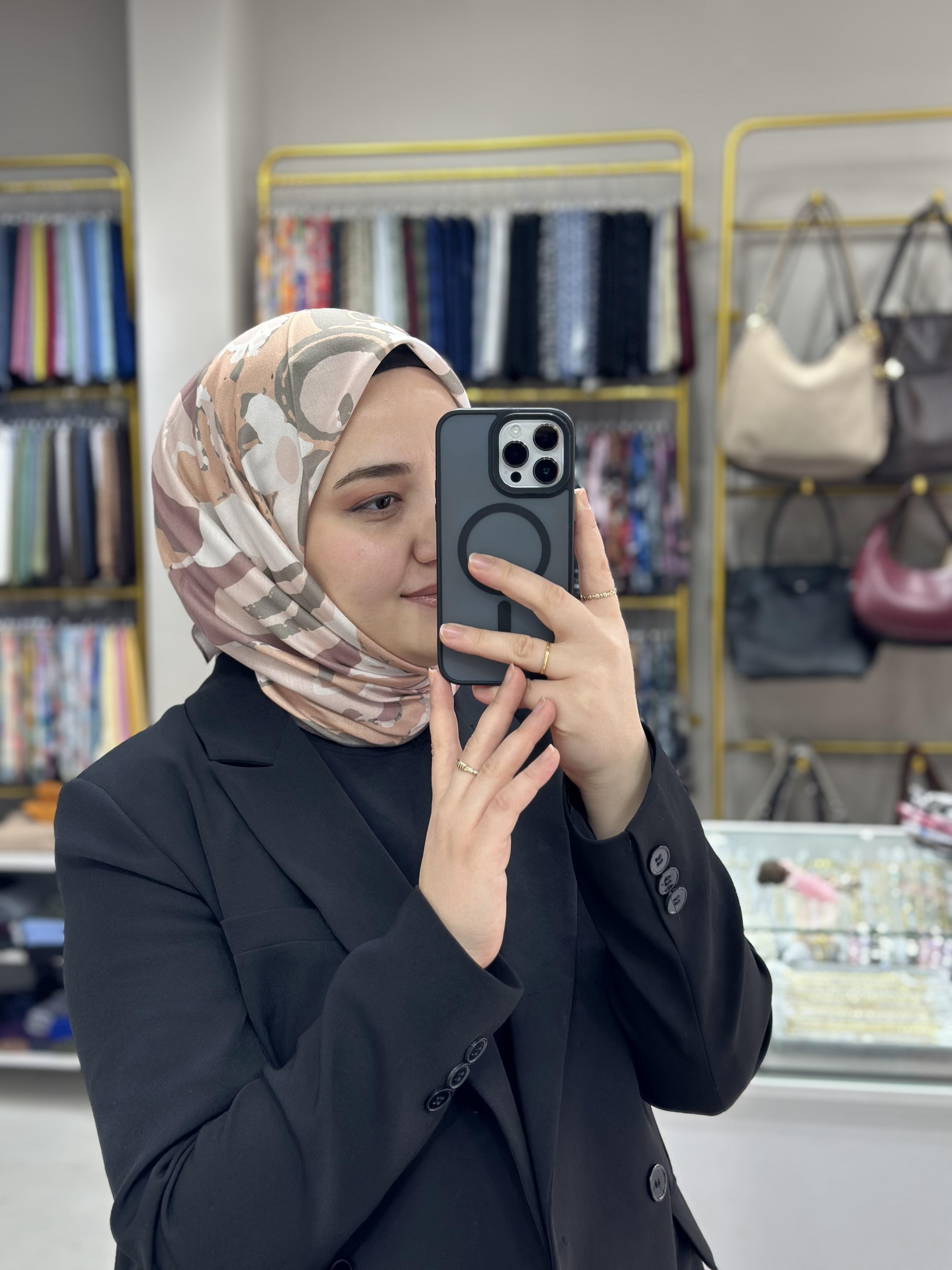 Yeşil-Kahve Soft Eşarp