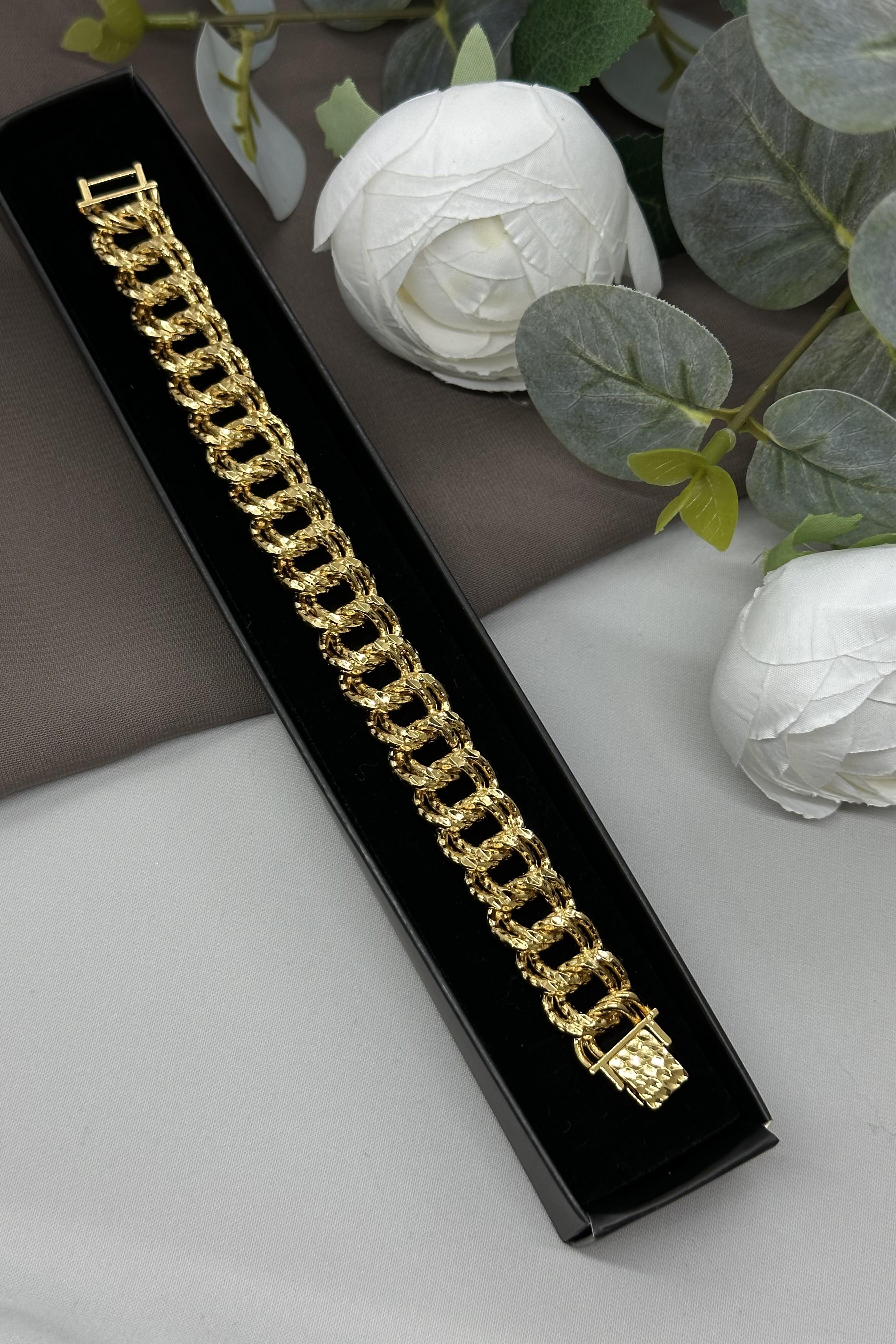 22 Ayar Altın Kaplama Halka Model Bileklik