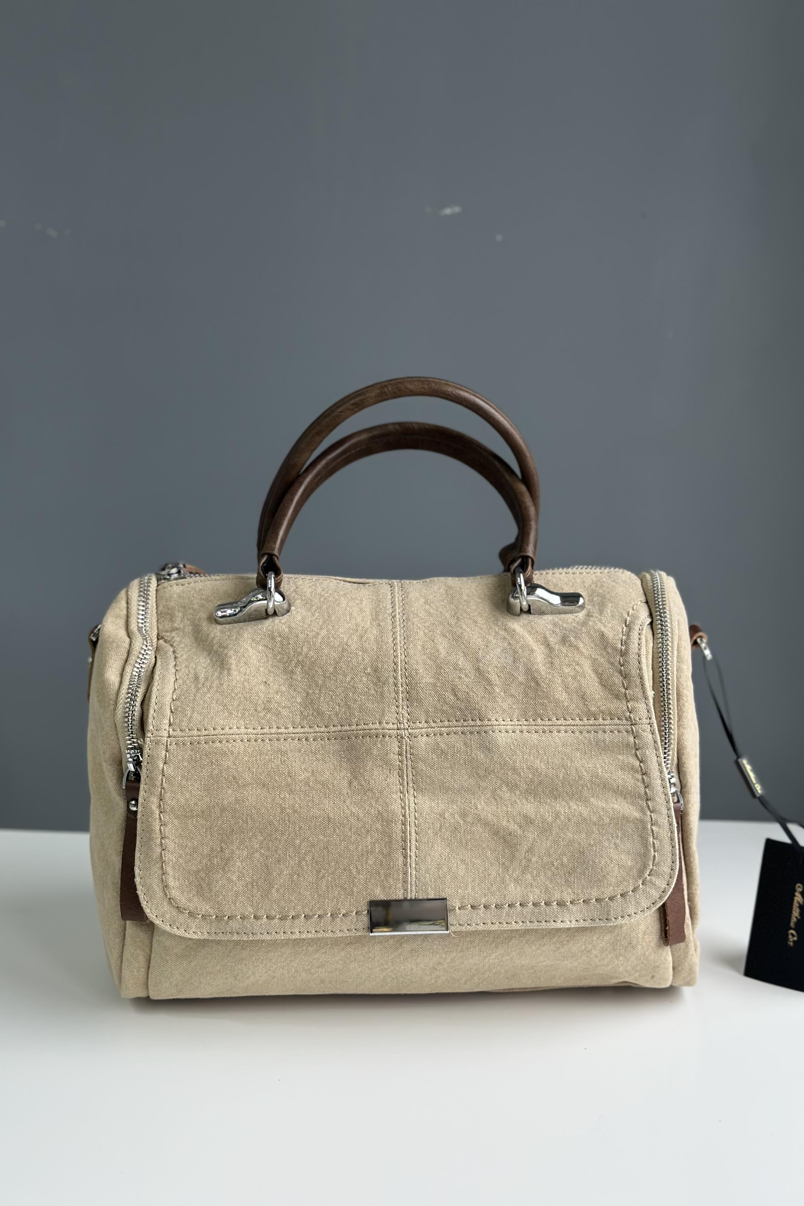 A++ Kalite Kot Bej Çanta