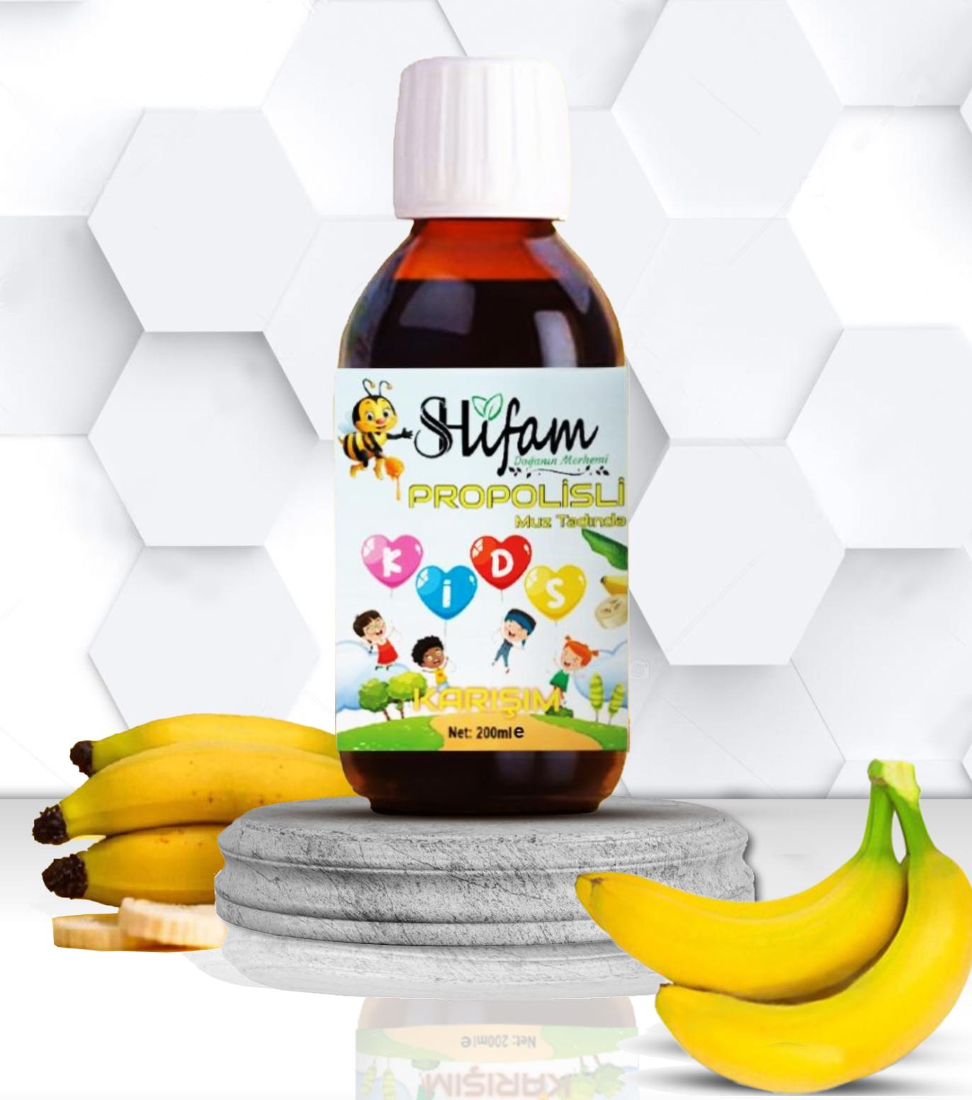 C Vitamini & Propolisli Kıds Karışım 200 ml (DOĞAL MUZ AROMALI)