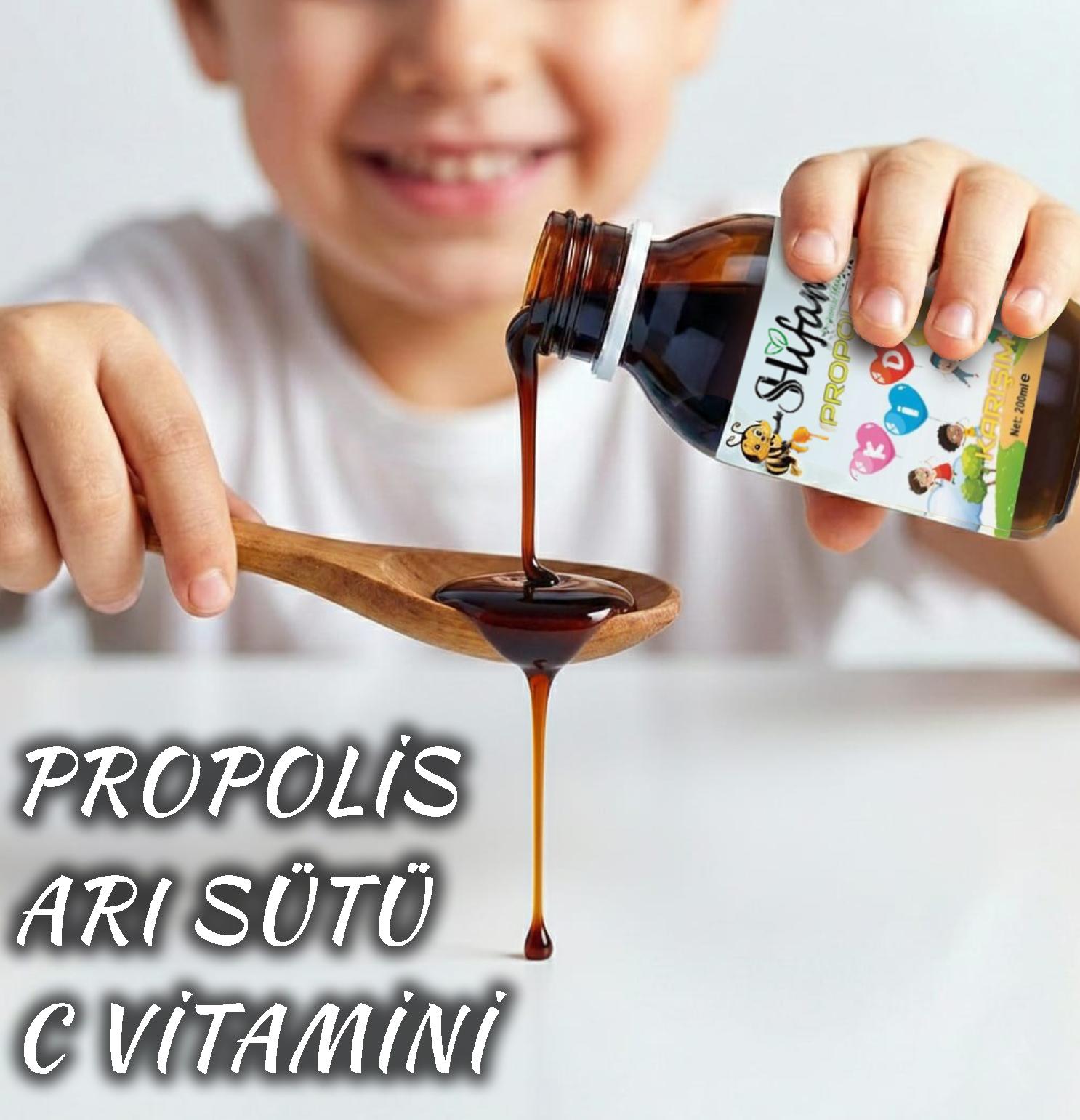 C Vitamini & Propolisli Kıds Karışım 200 ml (DOĞAL MUZ AROMALI)