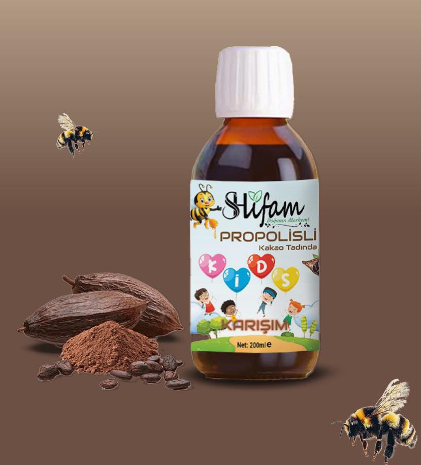 C Vitamini & Propolisli Kıds Karışım 200 ml (DOĞAL KAKAO AROMALI)