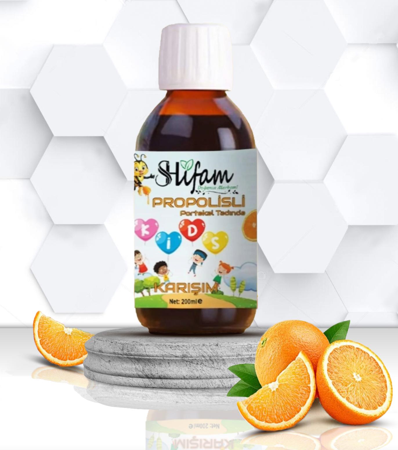 C Vitamini & Propolisli Kıds Karışım 200 ml (DOĞAL PORTAKAL AROMALI)