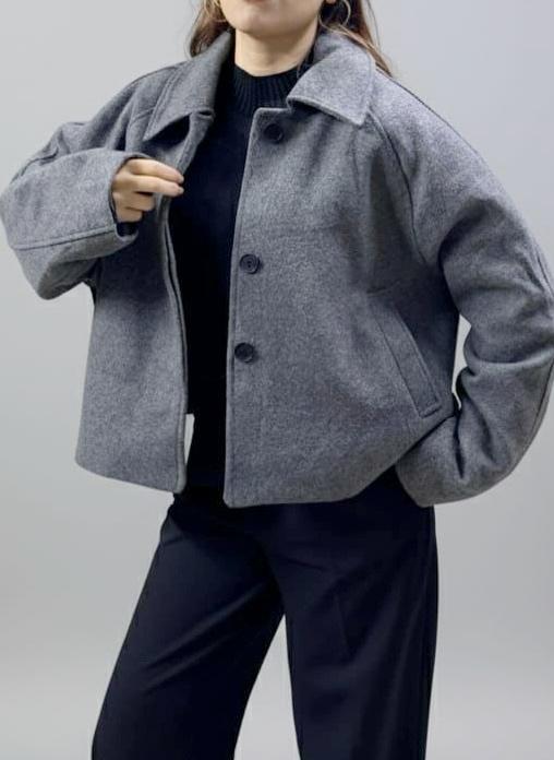 İçi Astarlı Kısa Kruvaze Kaşe