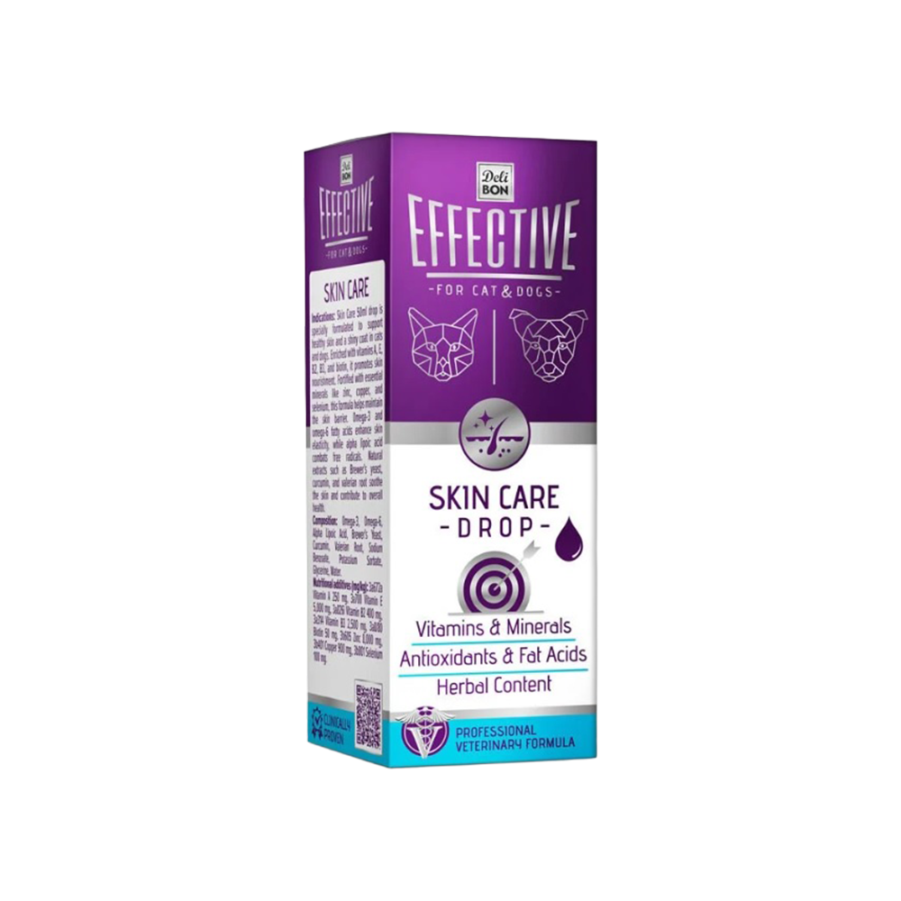 Delibon Kedi ve Köpekler İçin Cilt ve Tüy Sağlığı Damlası (50 ml)