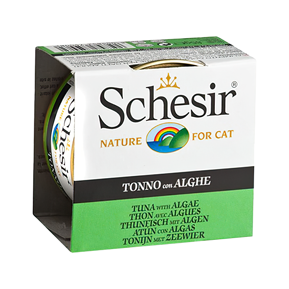 Schesir Ton Balıklı ve Yosunlu Yetişkin Kedi Konserve Maması (85 g)
