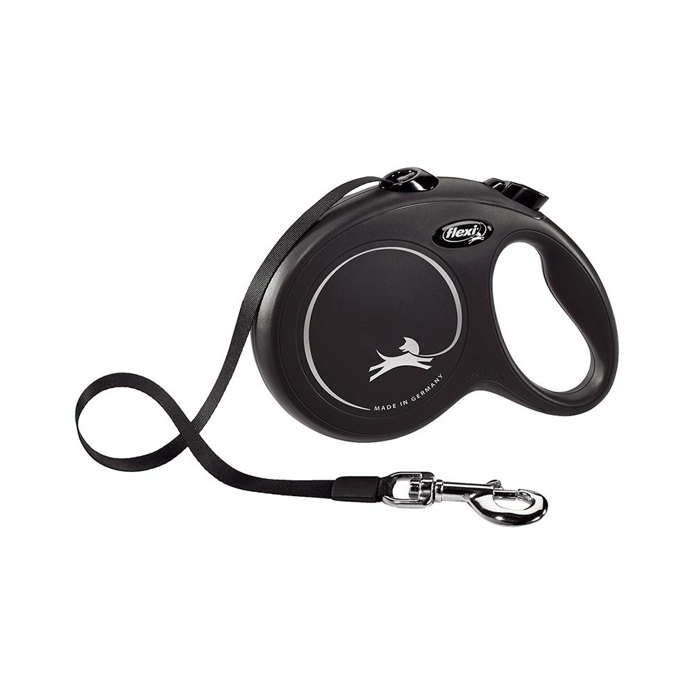 Flexi Black Design Large Mavi Şerit Otomatik Gezdirme Tasması (5 m)