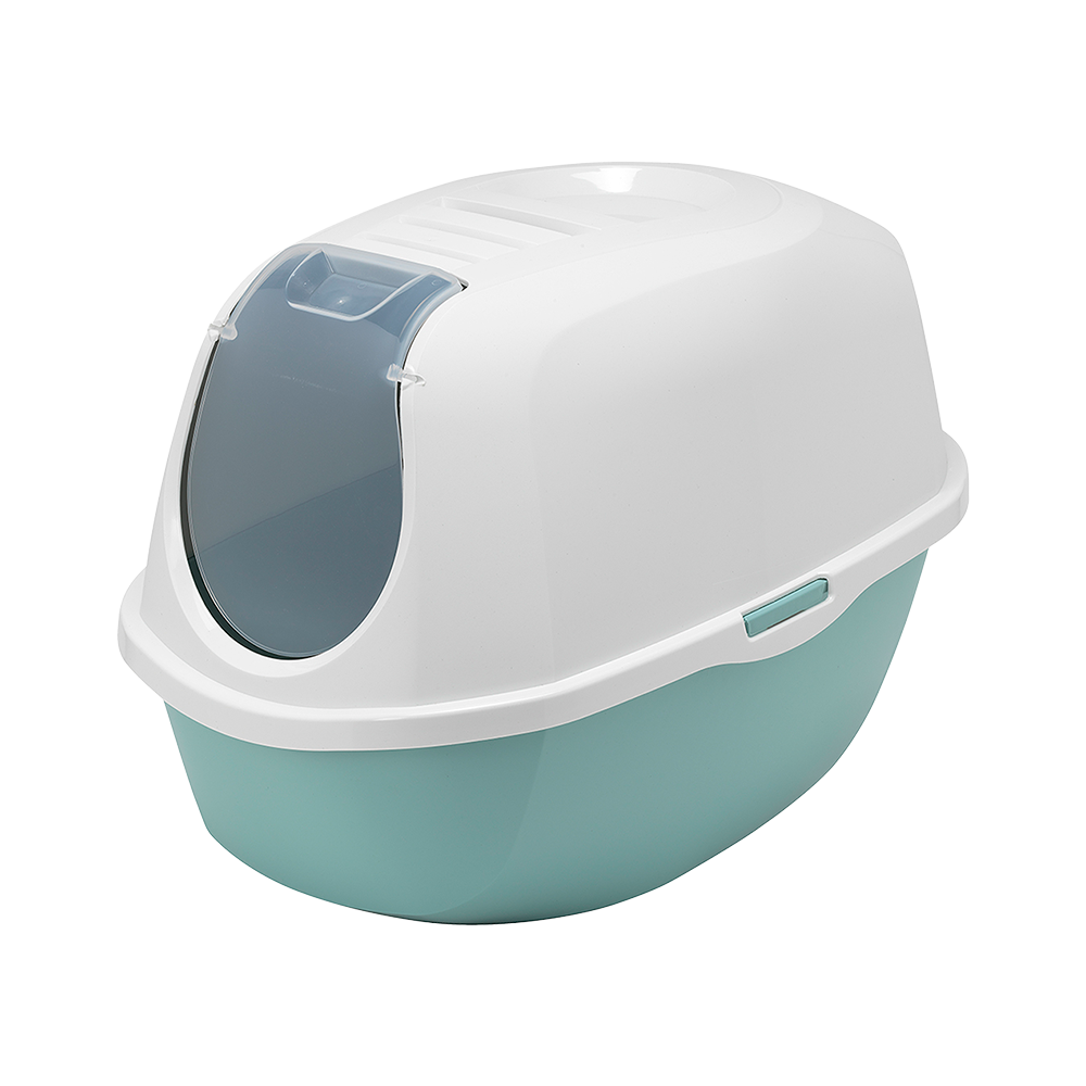 Moderna Smart Cat Kapalı Açık Mavi Kedi Tuvaleti (54,5 × 39,1 × 40,3 cm)