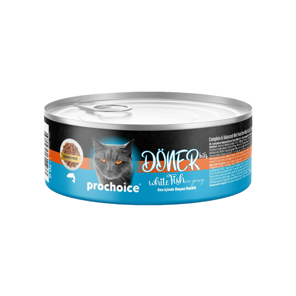 Prochoice Döner Bites Sos İçinde Sardalya Balıklı Yetişkin Kedi Maması (70 g)