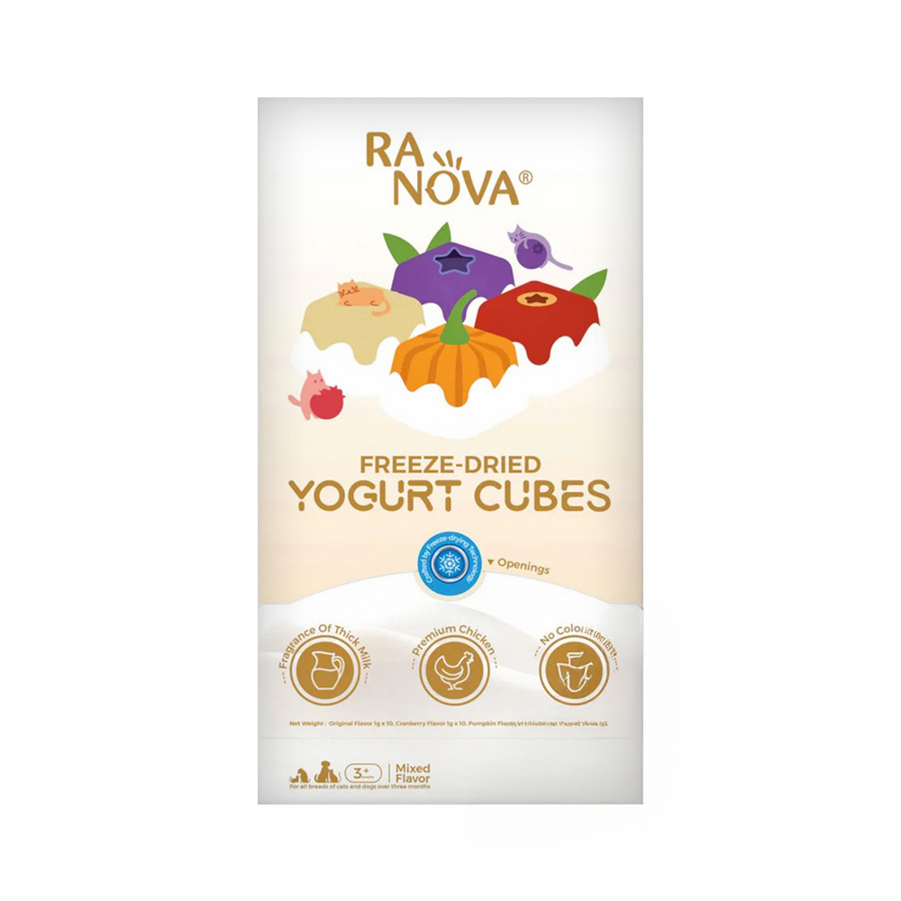 Ranova Freeze-Dried Kedi ve Köpekler İçin Dondurularak Kurutulmuş Yoğurt (40 x 1 g)