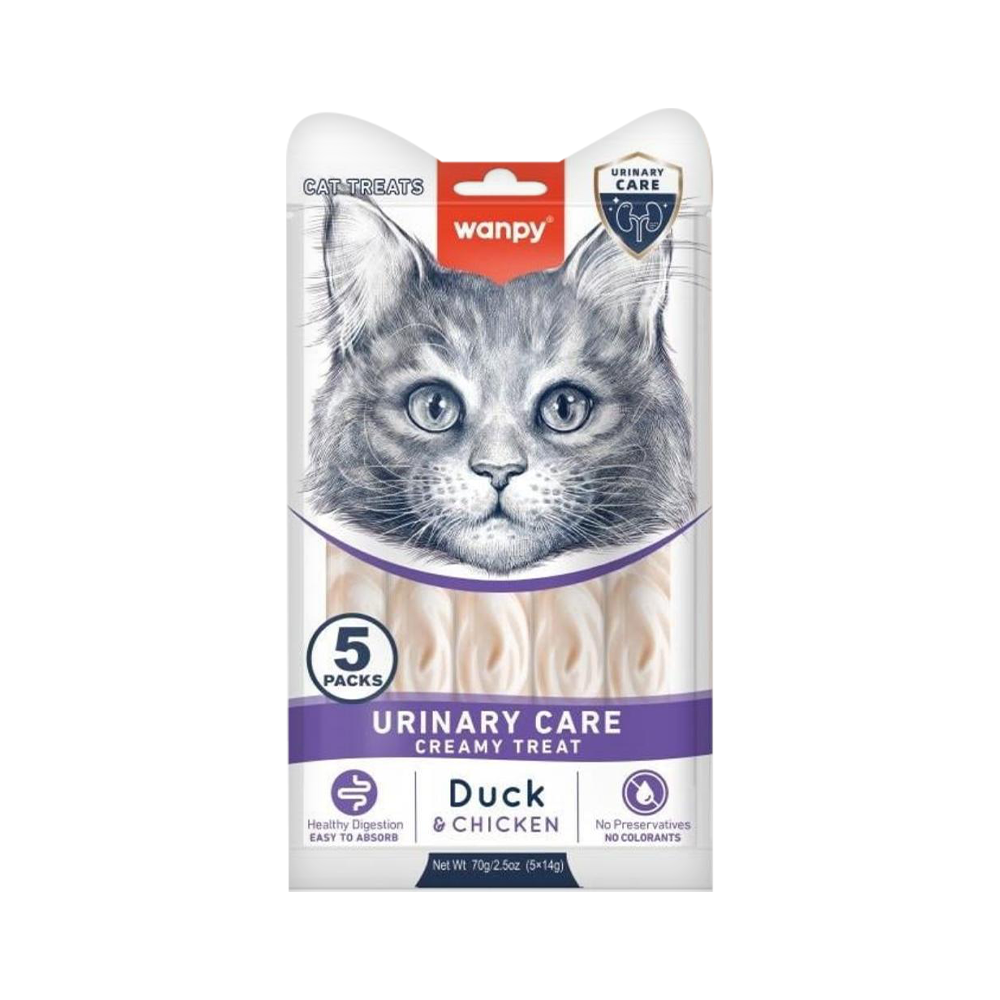 Wanpy Urinary Care Ördek ve Tavuk Etli Kedi Ödülü (5 x 14 g)