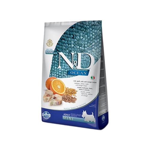 N&D Ocean M.Balığı & Kılçıksız Buğday & Yulaf & Portakal Mini Köpek Maması (7 kg)