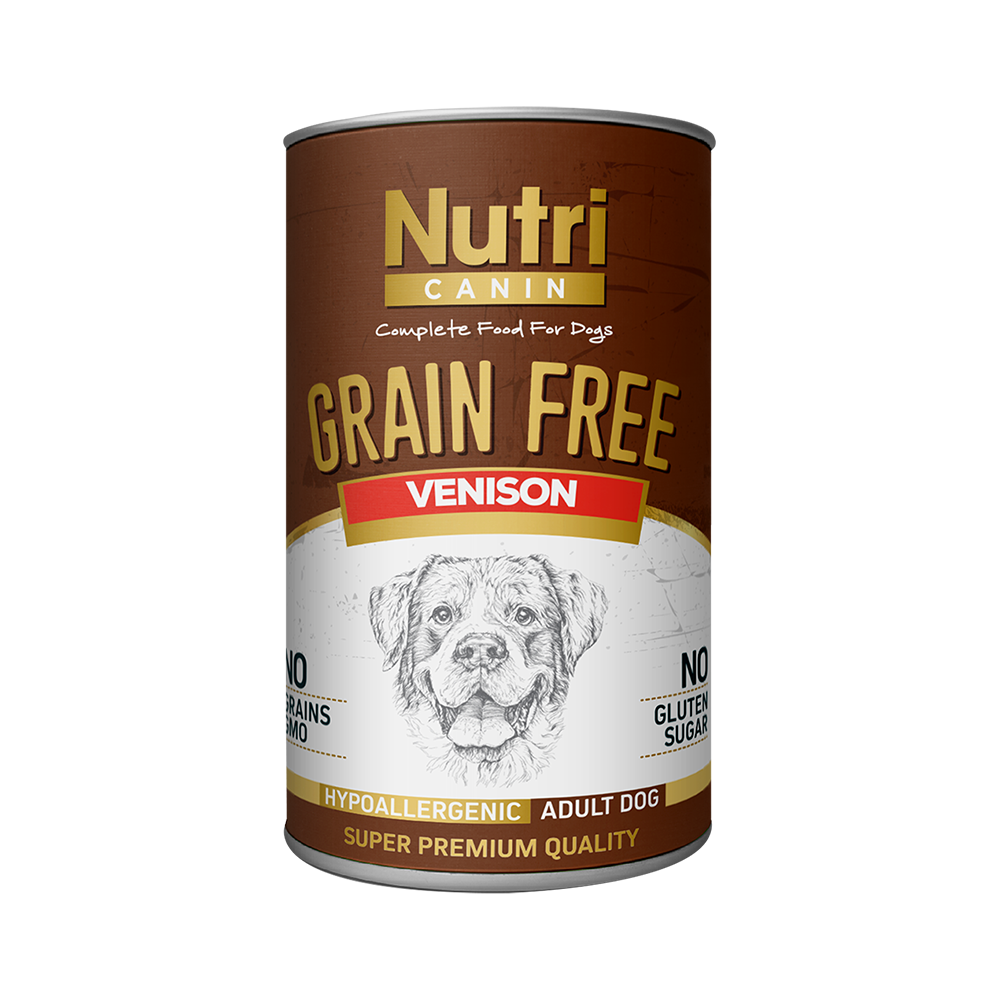 Nutri Canin Tahılsız Geyik Etli Yetişkin Köpek Konserve Maması (400 g)