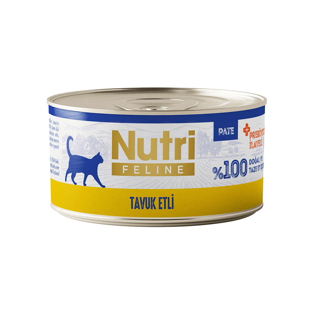 Nutri Feline Tavuk Etli Tahılsız Yetişkin Pate Konserve Kedi Maması (70 g)