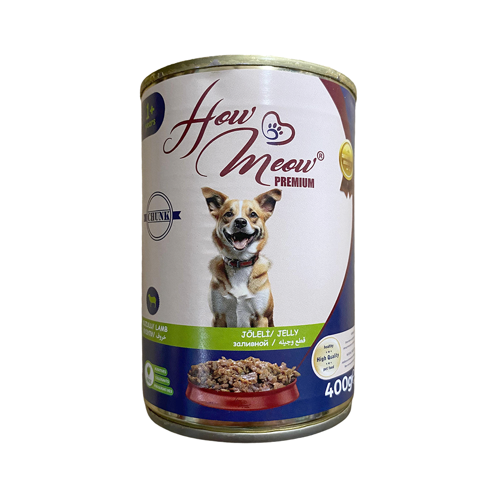 How Meow Kuzu Etli Yetişkin Köpek Yaş Maması (400 g)